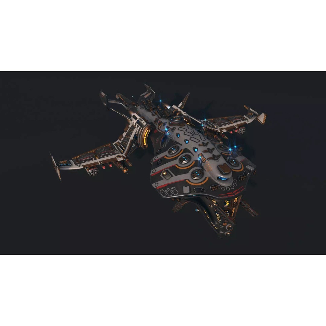 Spaceship 05 3D Model – Low Poly Game-Ready Asset, FBX - View 4