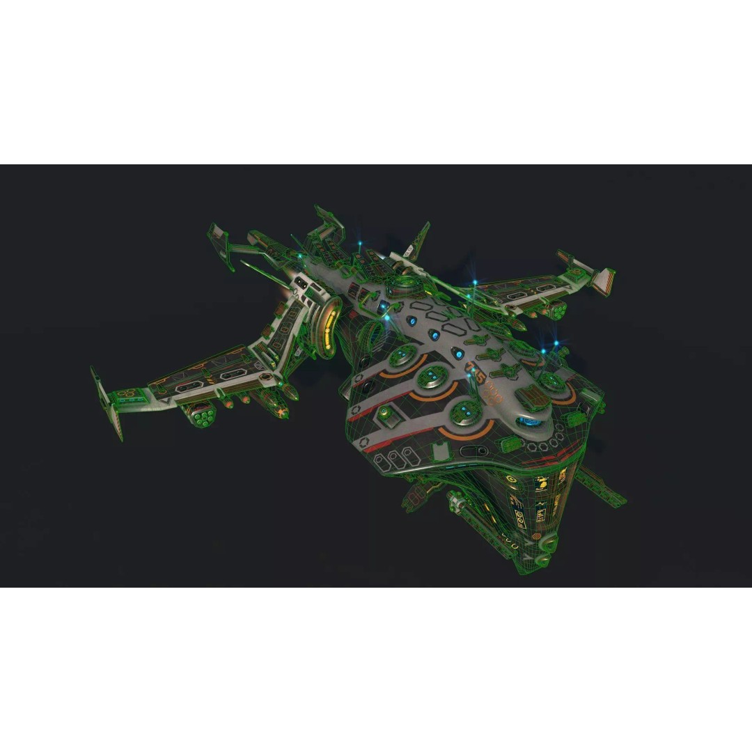 Spaceship 05 3D Model – Low Poly Game-Ready Asset, FBX - View 5