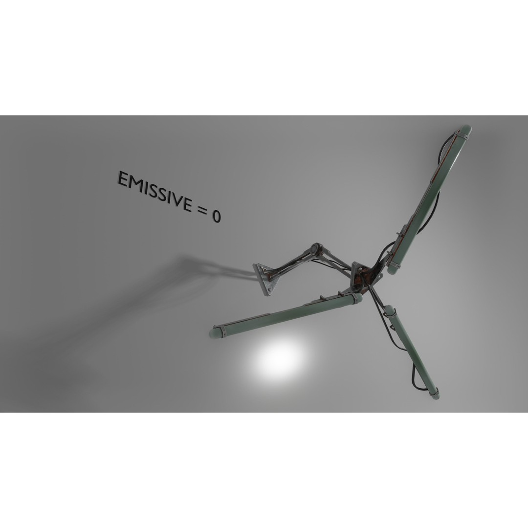 Cyberpunk Triple Light 3D Model – Low Poly Modular Lamp, FBX - View 9