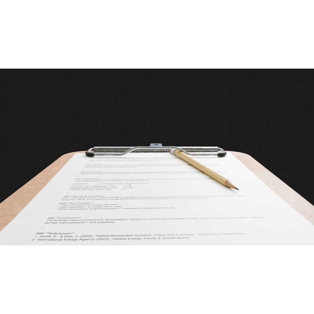 Clipboard and Pencil 3D Model – Low Poly PBR Asset, FBX & OBJ