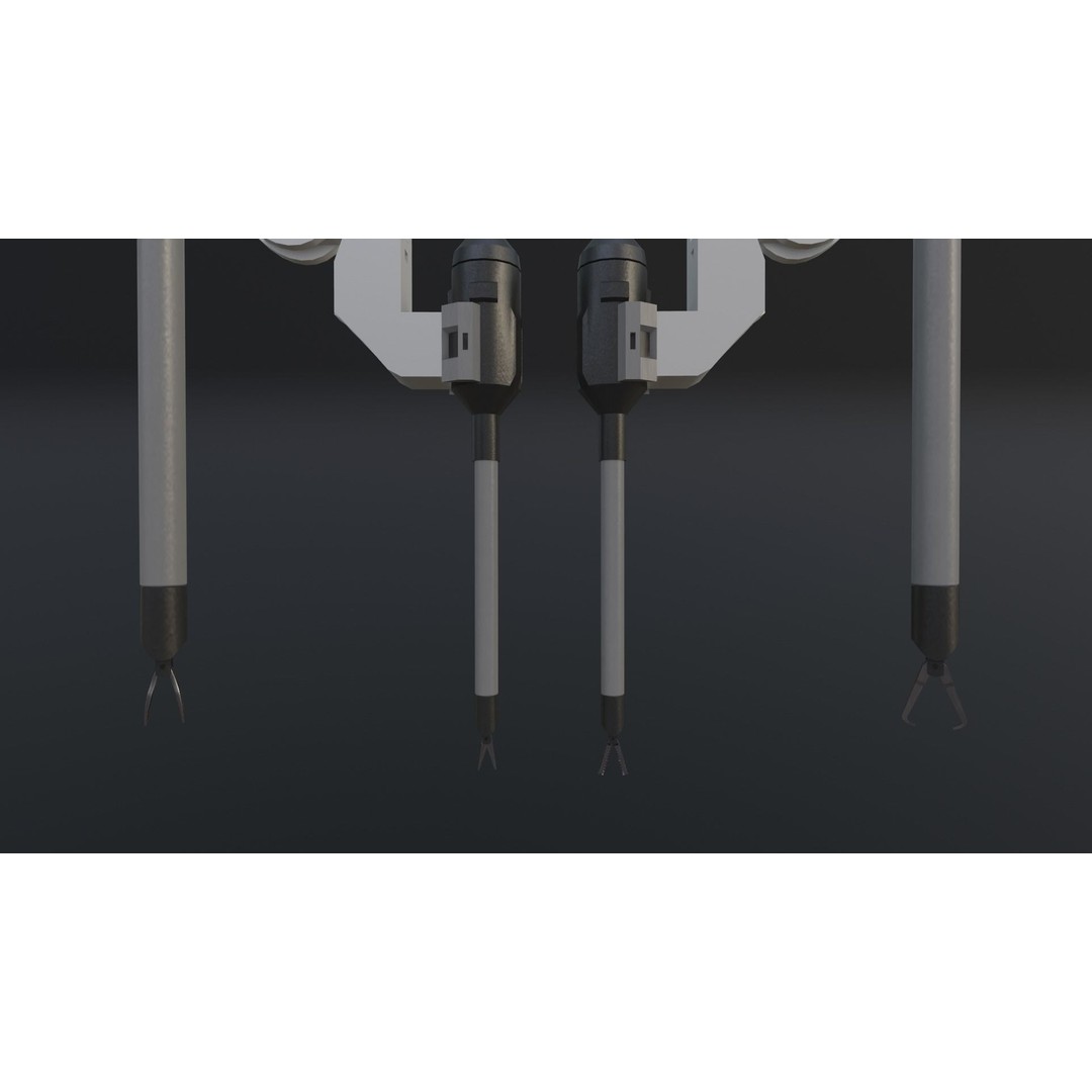 Surgical Robotic System 3D Model – Low Poly Rigged Asset, FBX, OBJ - View 14
