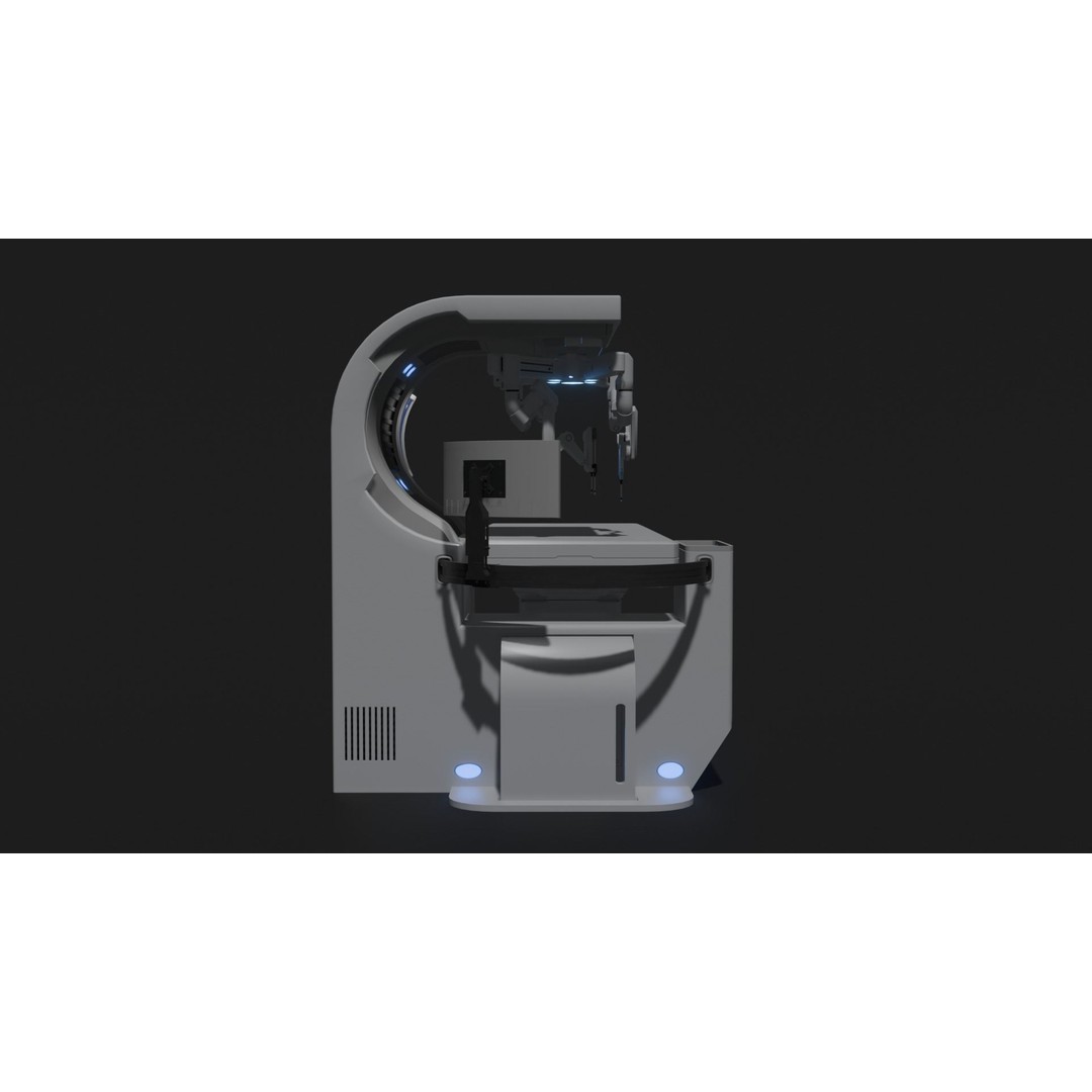Surgical Robotic System 3D Model – Low Poly Rigged Asset, FBX, OBJ - View 6