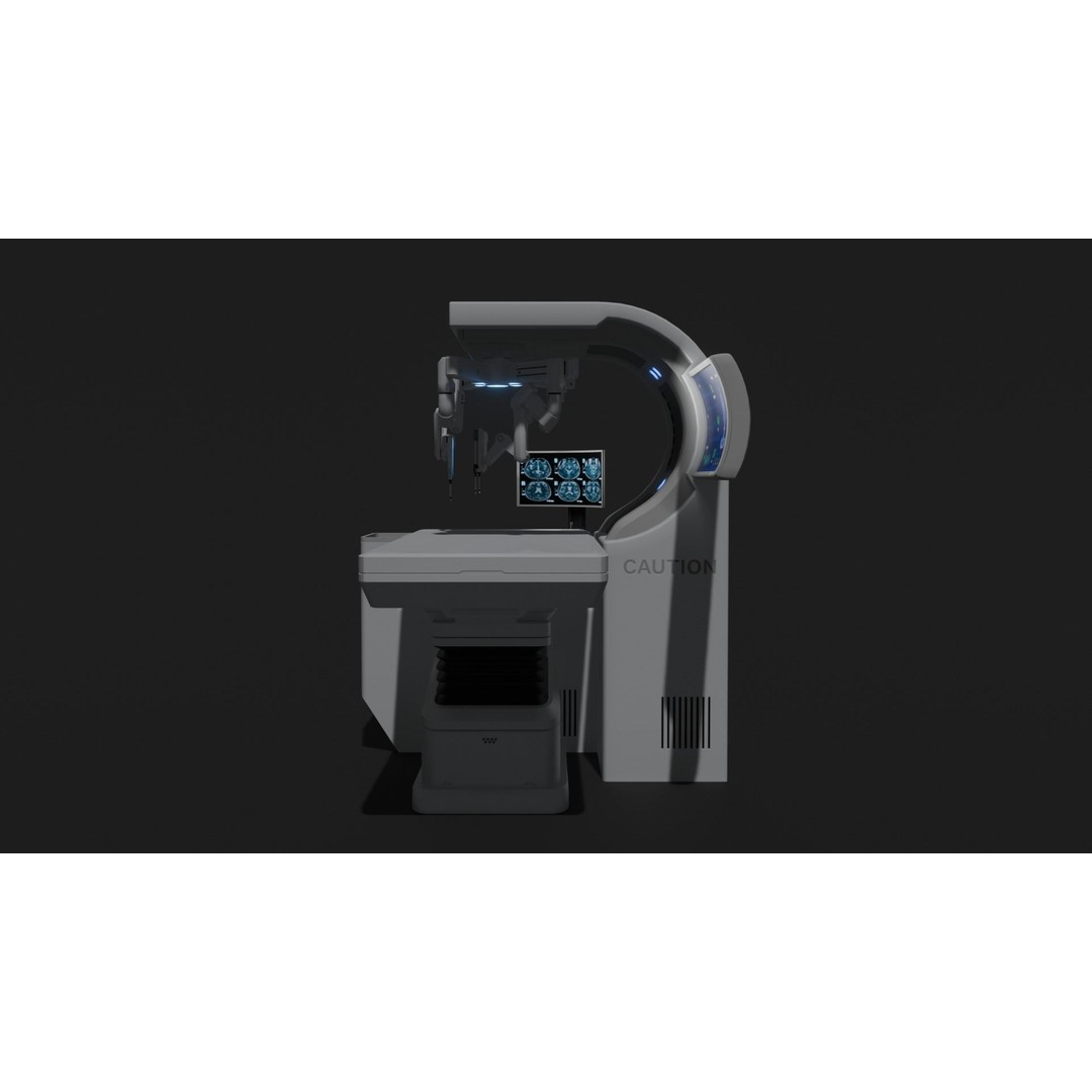 Surgical Robotic System 3D Model – Low Poly Rigged Asset, FBX, OBJ - View 7