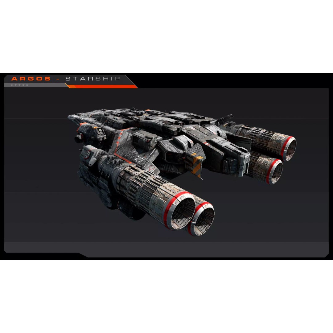 ARGOS Starship 3D Model – Low Poly Sci-Fi Spaceship, FBX, PBR Textures - View 10