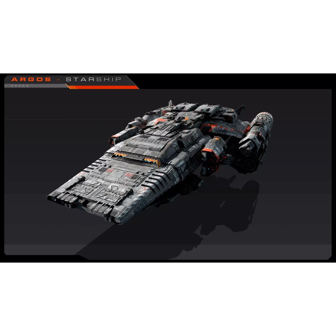 ARGOS Starship 3D Model – Low Poly Sci-Fi Spaceship, FBX, PBR Textures - View 8