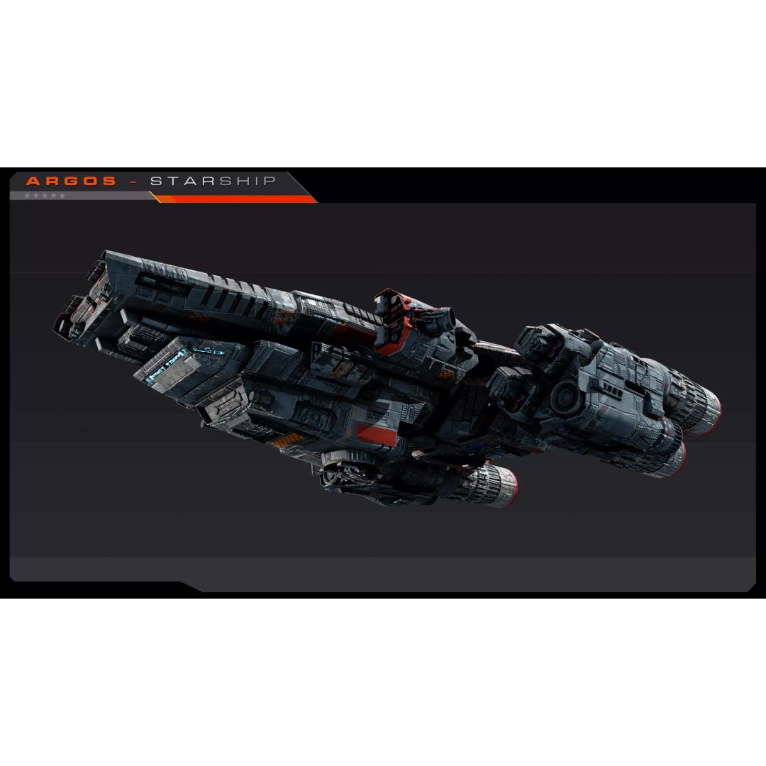 ARGOS Starship 3D Model – Low Poly Sci-Fi Spaceship, FBX, PBR Textures - View 9