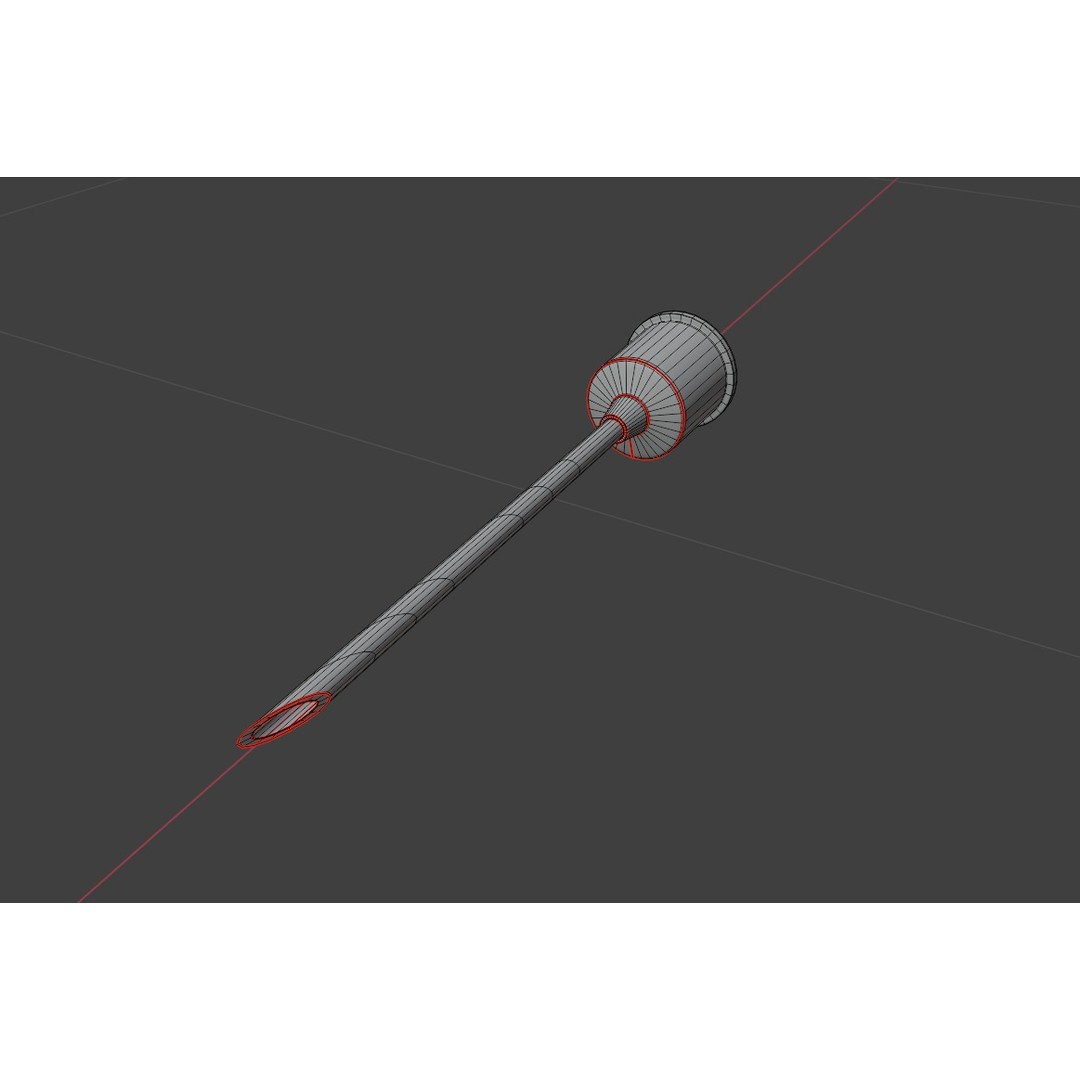 Syringe 3D Model – Low Poly Medical Instrument, FBX, OBJ - View 12