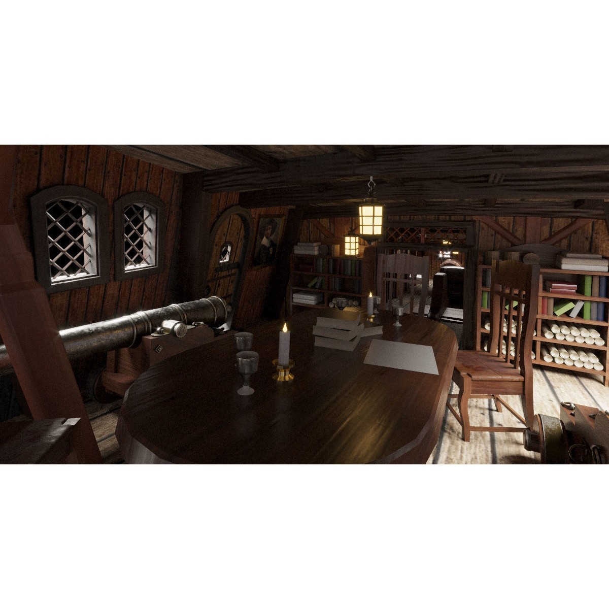 Galleon - Highly Detailed Interior 3D Model - View 17