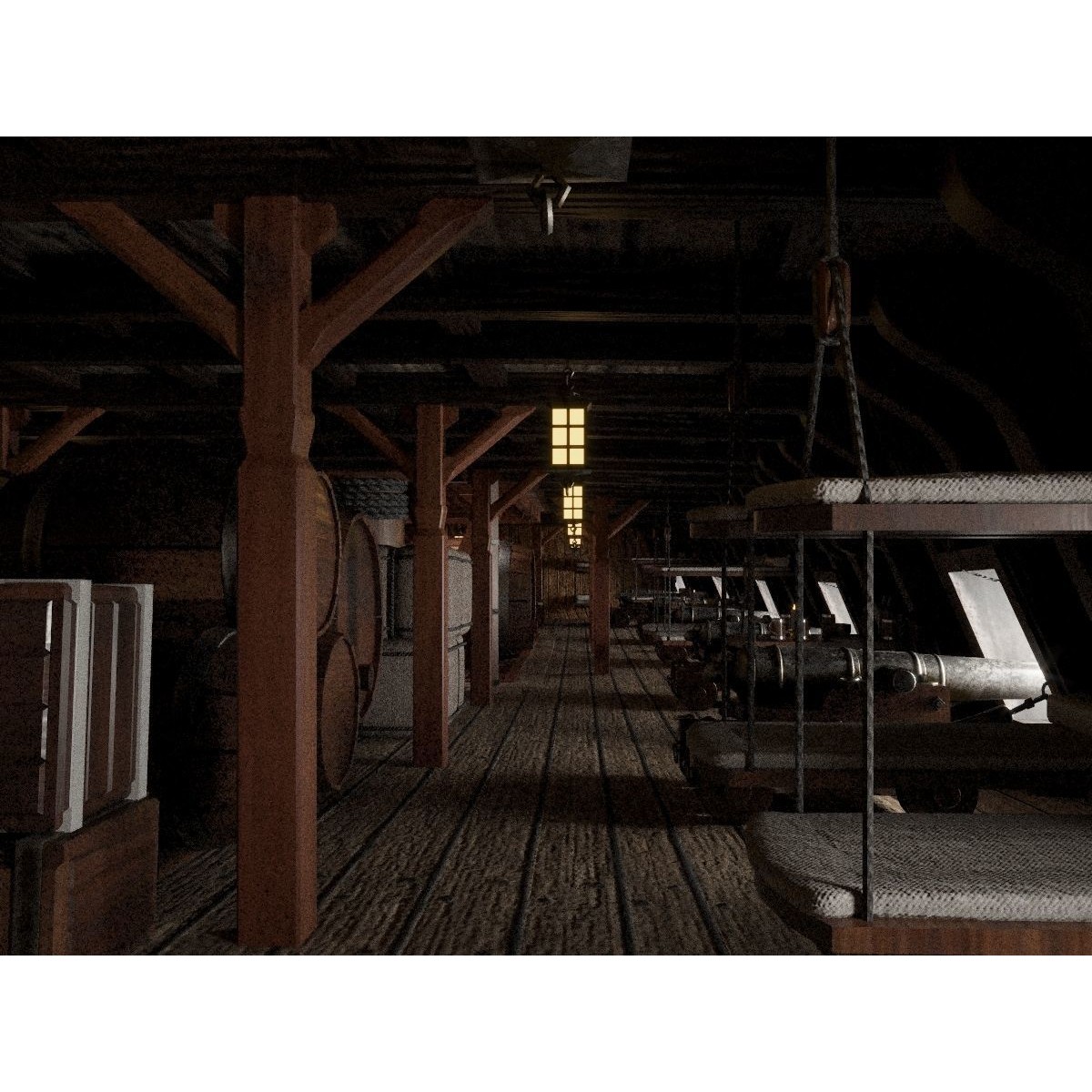 Galleon - Highly Detailed Interior 3D Model - View 18