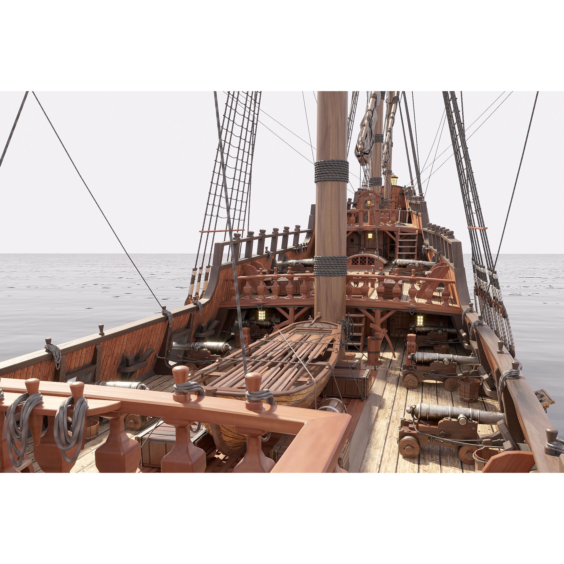 Galleon - Highly Detailed Interior 3D Model - View 20