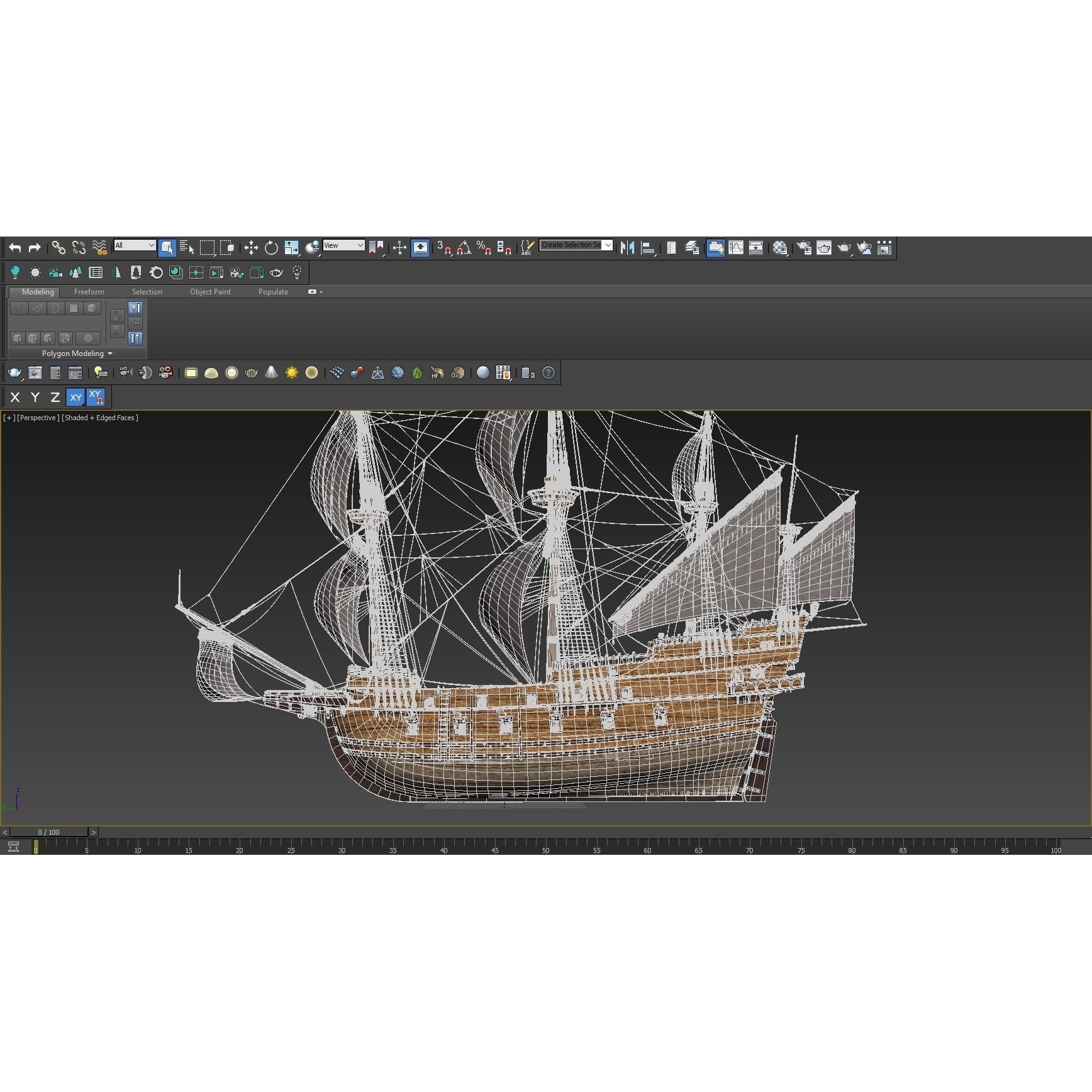 Galleon - Highly Detailed Interior 3D Model - View 29