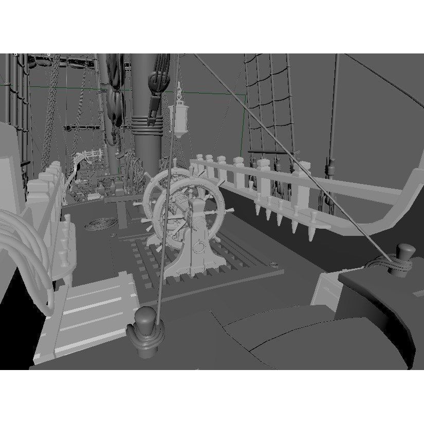 Galleon - Highly Detailed Interior 3D Model - View 37