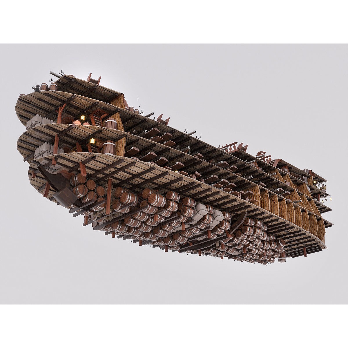 Galleon - Highly Detailed Interior 3D Model - View 7