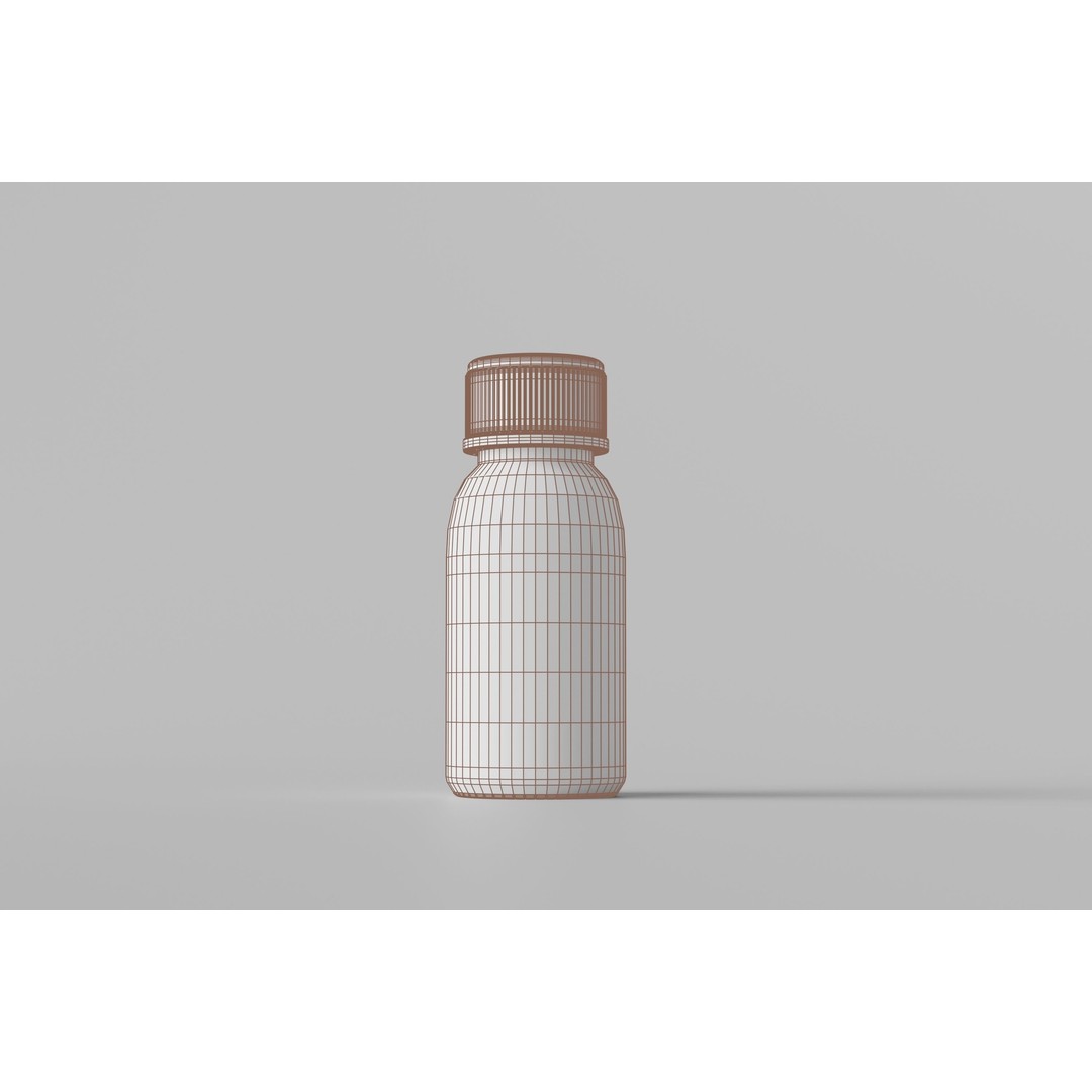 Medicine Bottle 3D Model – High Poly PBR Asset, FBX & OBJ Formats