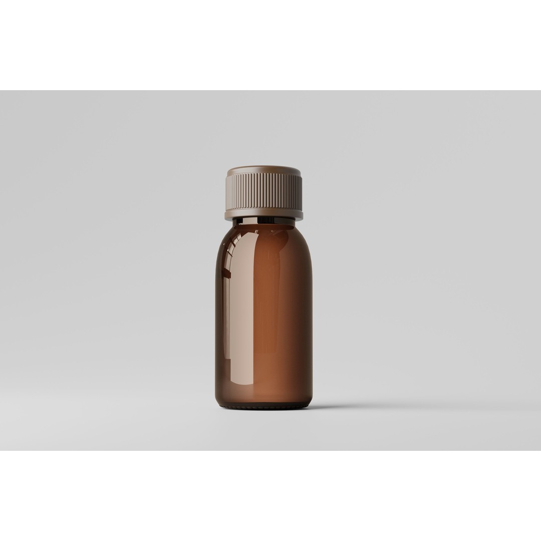 Medicine Bottle 3D Model – High Poly PBR Asset, FBX & OBJ Formats - View 3