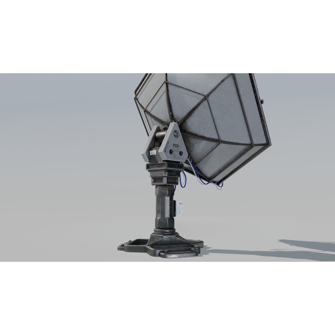 Satellite Antenna 3D Model – Low Poly Game Asset, FBX, PBR Textures - View 11