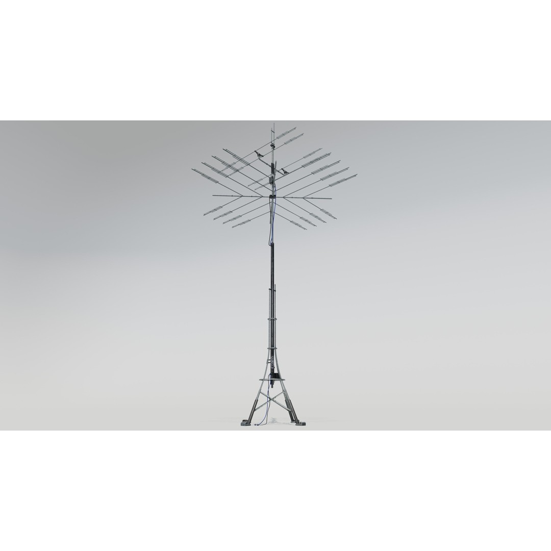 Satellite Antenna 3D Model – Low Poly Game Asset, FBX, PBR Textures - View 13