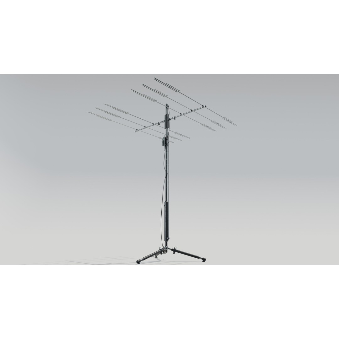 Satellite Antenna 3D Model – Low Poly Game Asset, FBX, PBR Textures - View 14