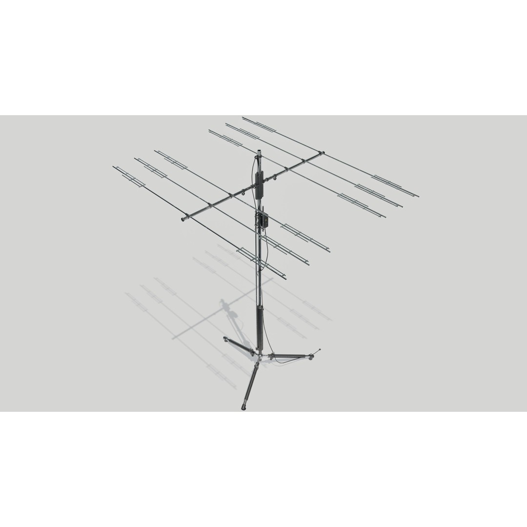 Satellite Antenna 3D Model – Low Poly Game Asset, FBX, PBR Textures - View 7
