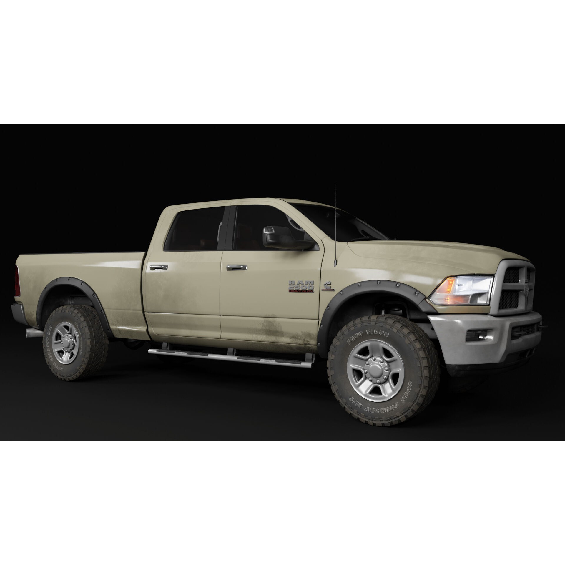 Dodge RAM 2500 Laramie - Low-Poly Game-Ready 3D Model - View 10