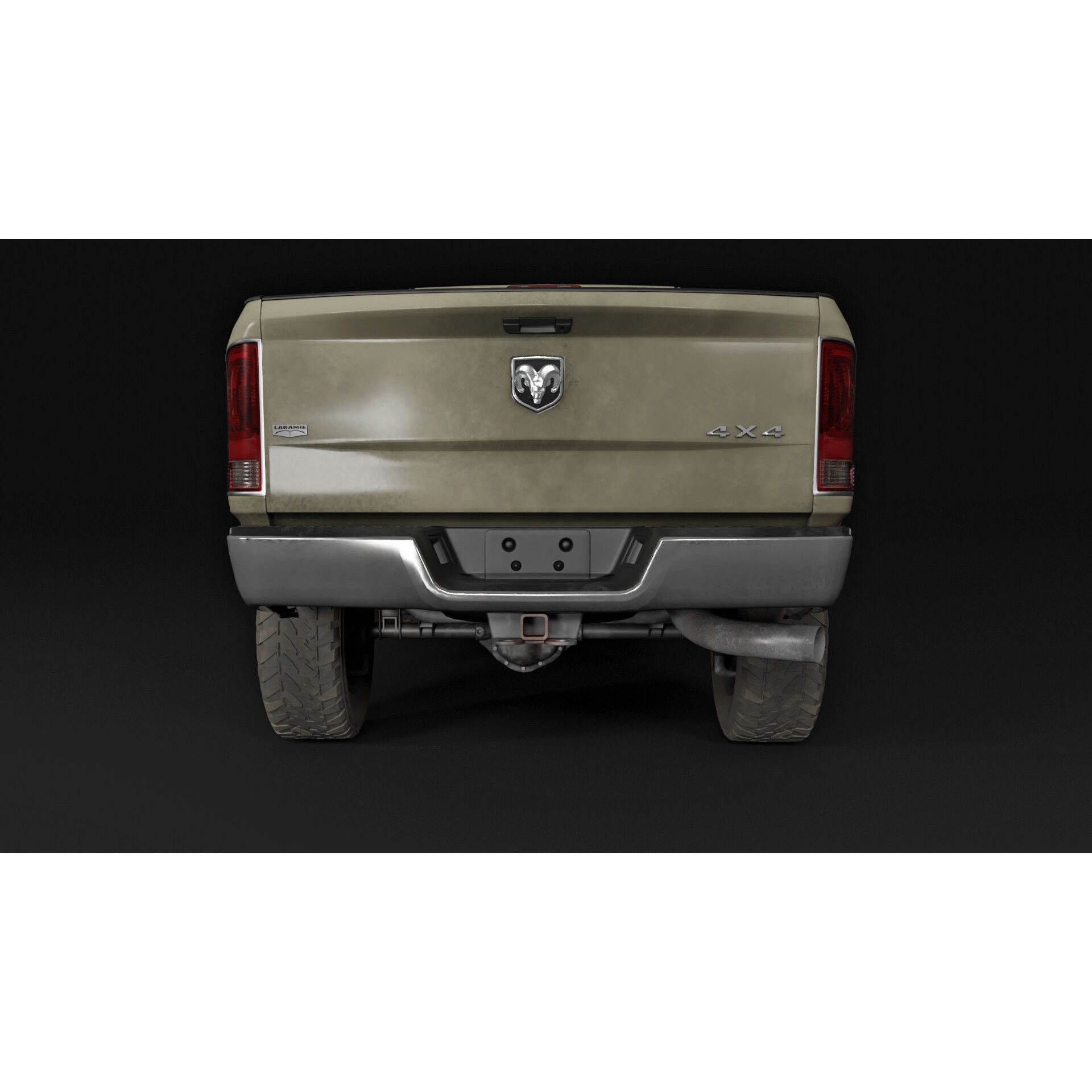 Dodge RAM 2500 Laramie - Low-Poly Game-Ready 3D Model - View 13