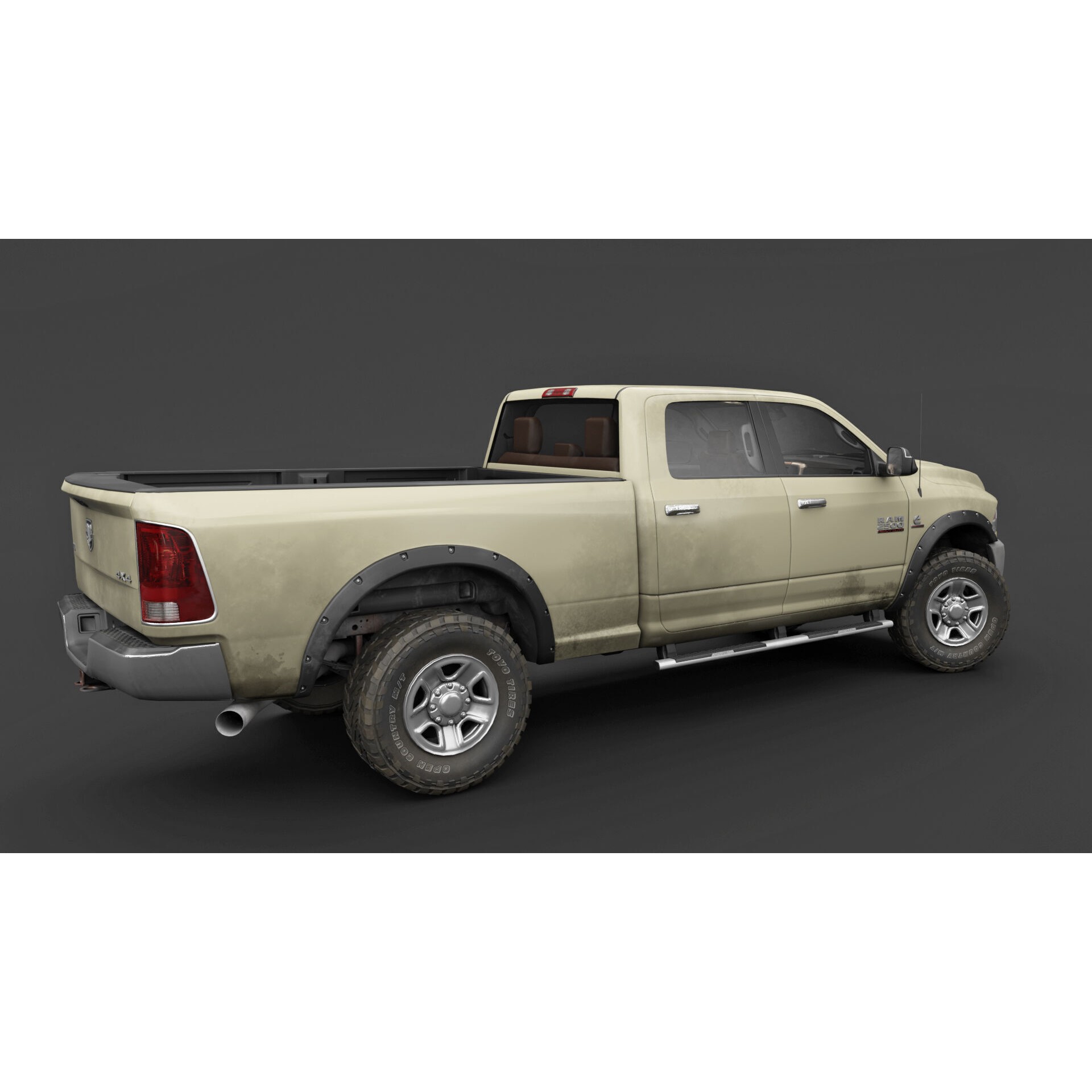 Dodge RAM 2500 Laramie - Low-Poly Game-Ready 3D Model - View 15