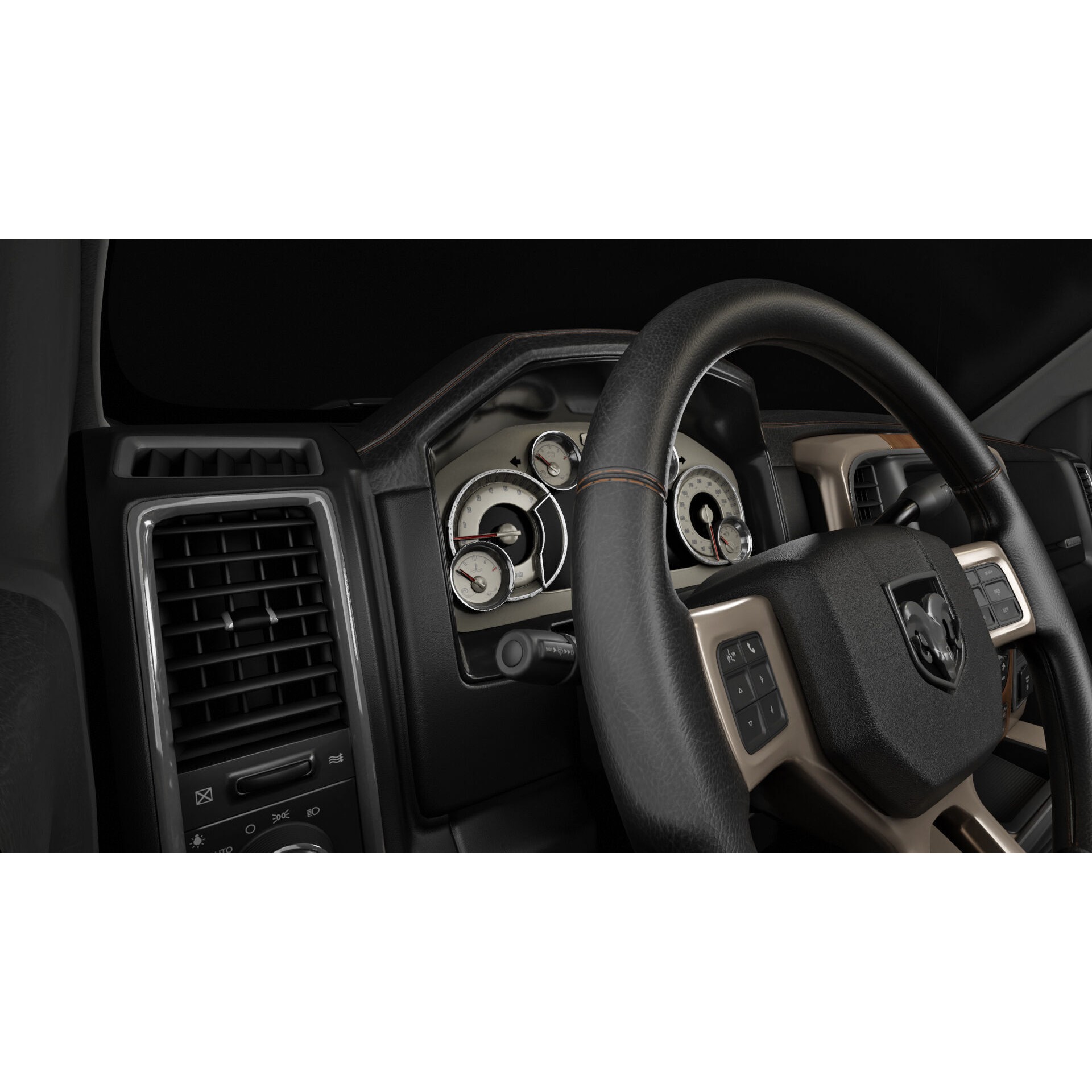Dodge RAM 2500 Laramie - Low-Poly Game-Ready 3D Model - View 19