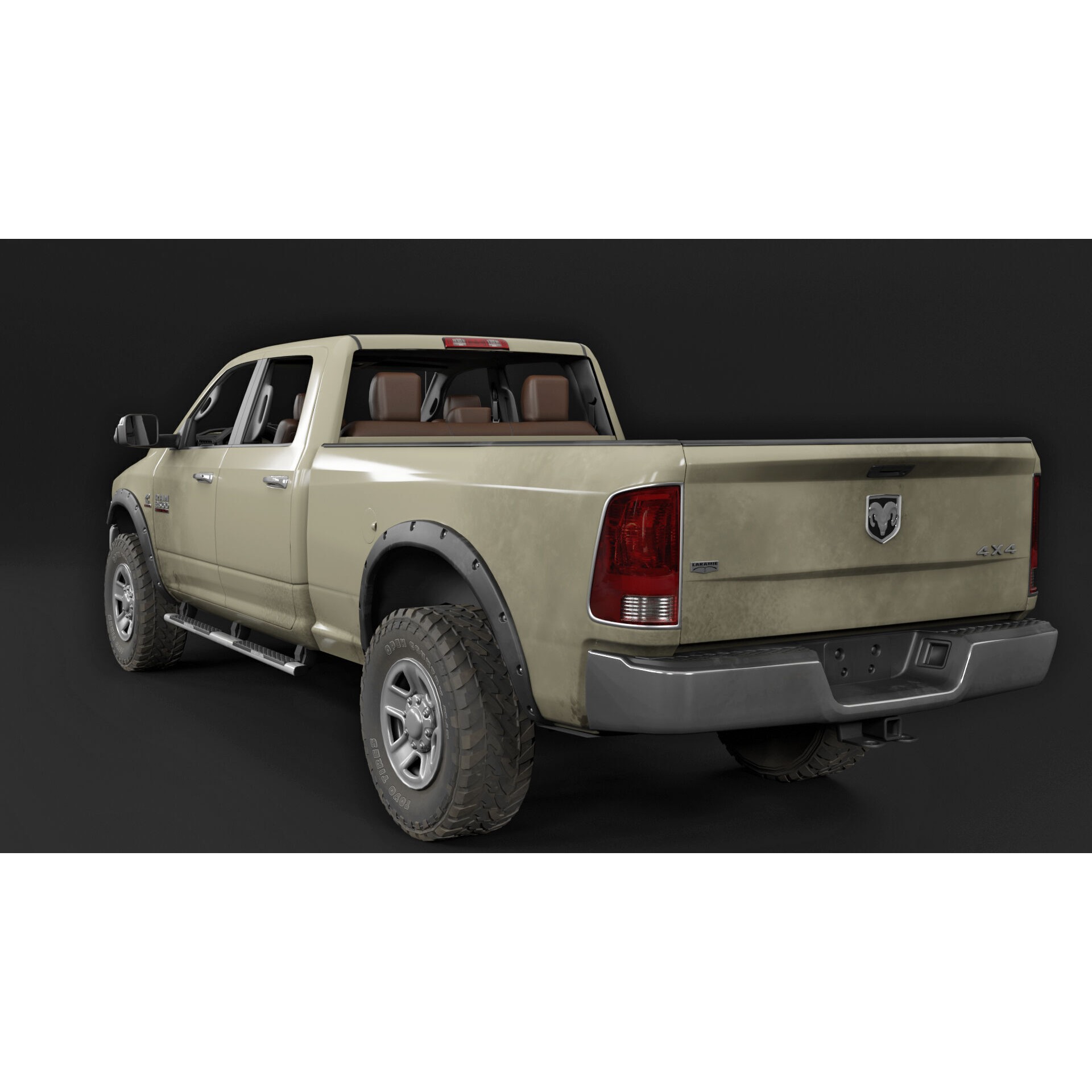 Dodge RAM 2500 Laramie - Low-Poly Game-Ready 3D Model - View 24