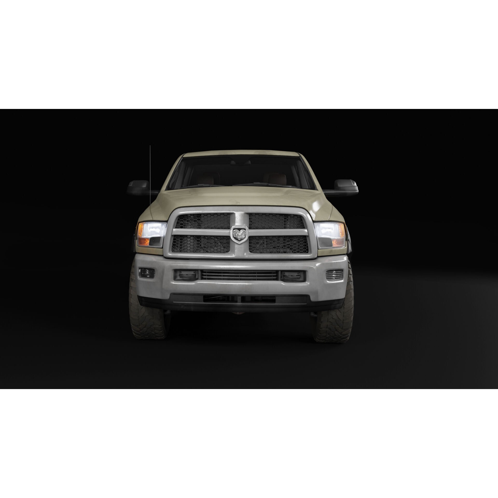 Dodge RAM 2500 Laramie - Low-Poly Game-Ready 3D Model - View 25