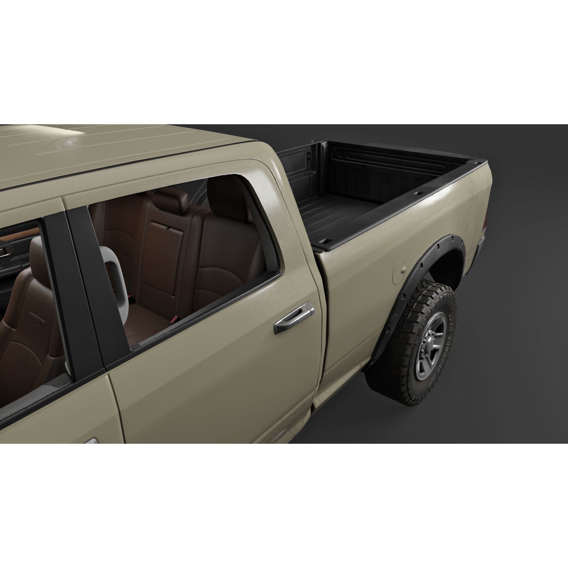 Dodge RAM 2500 Laramie - Low-Poly Game-Ready 3D Model - View 30