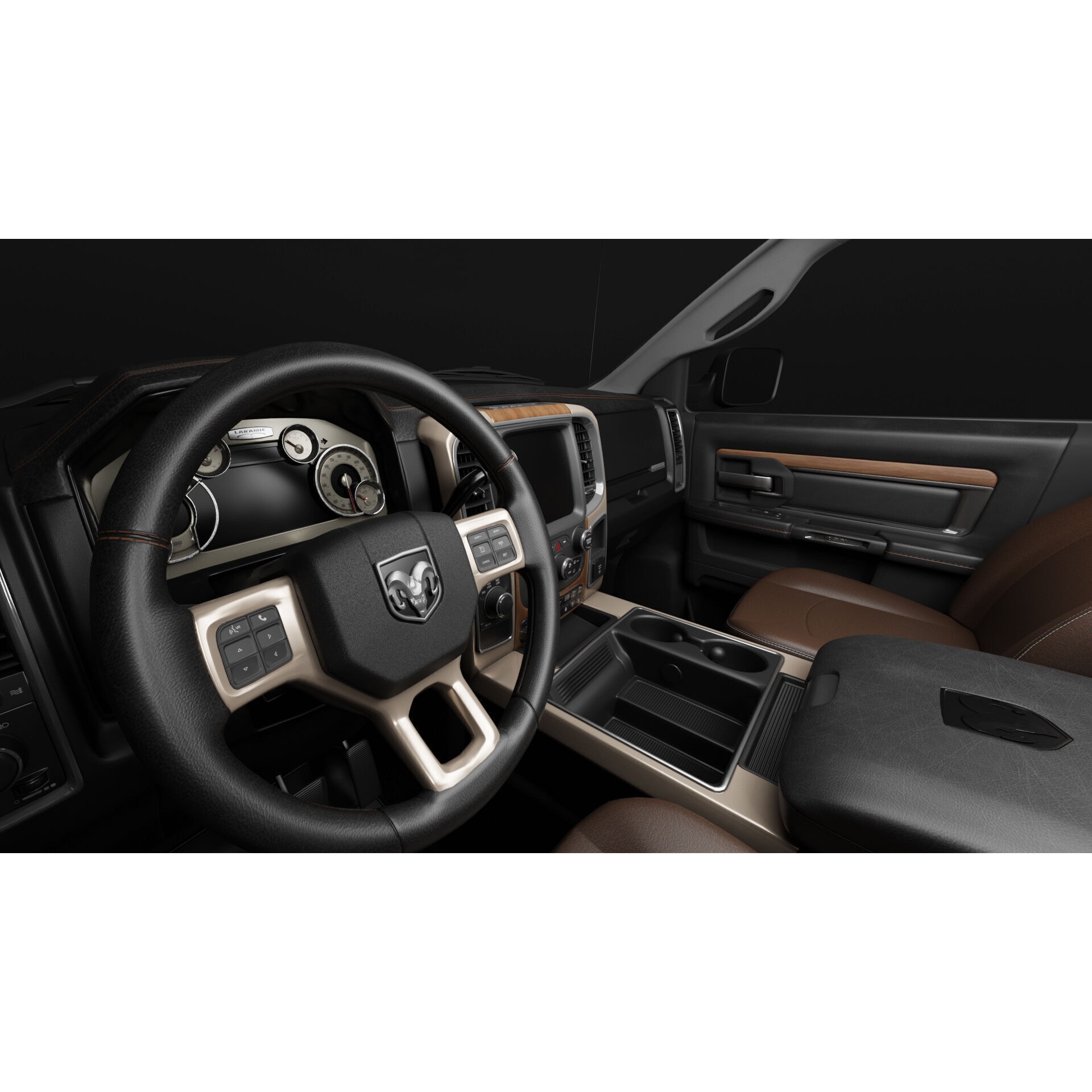 Dodge RAM 2500 Laramie - Low-Poly Game-Ready 3D Model - View 31