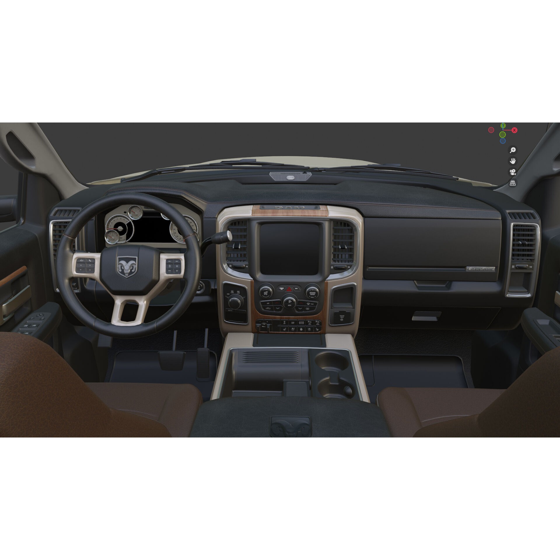 Dodge RAM 2500 Laramie - Low-Poly Game-Ready 3D Model - View 32