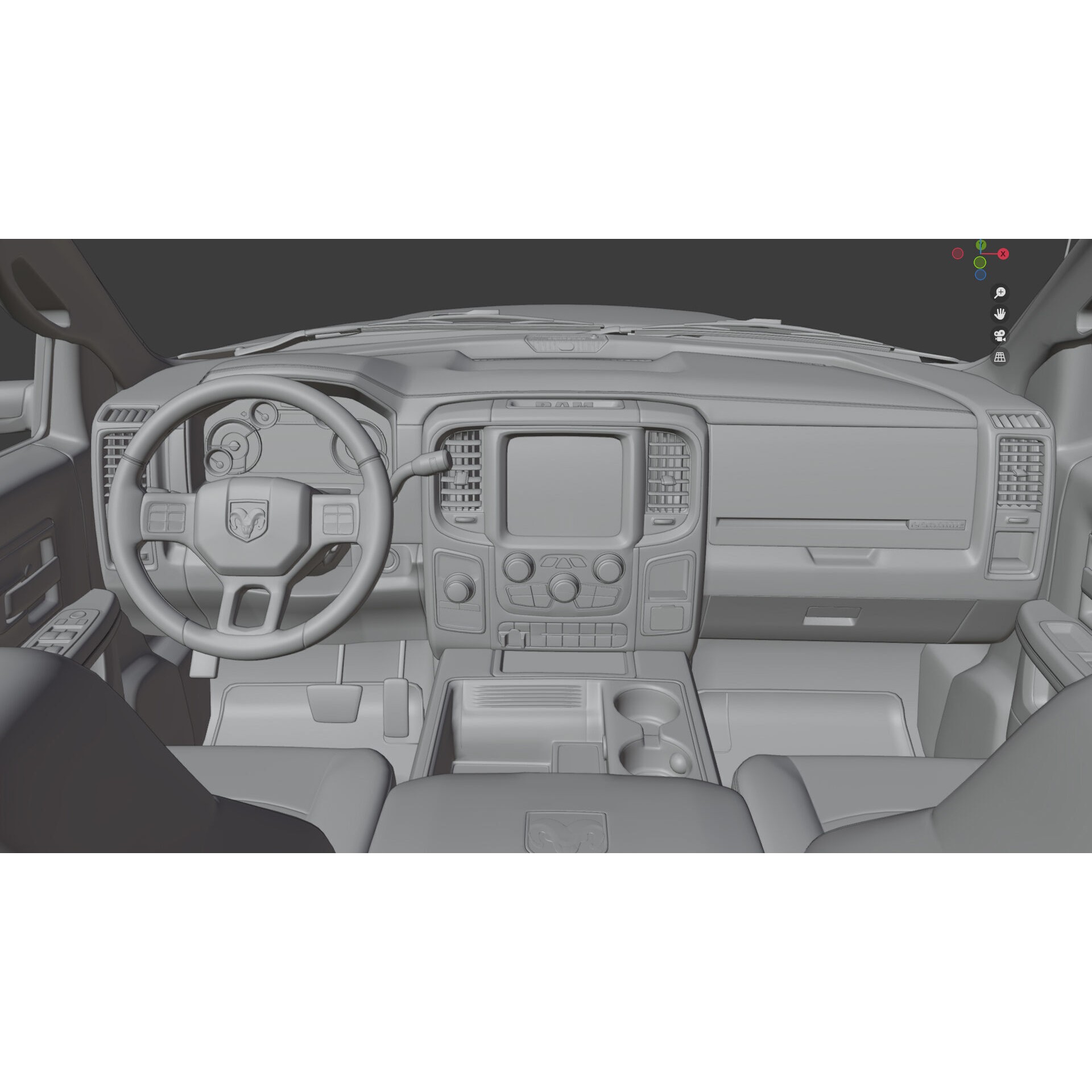 Dodge RAM 2500 Laramie - Low-Poly Game-Ready 3D Model - View 33