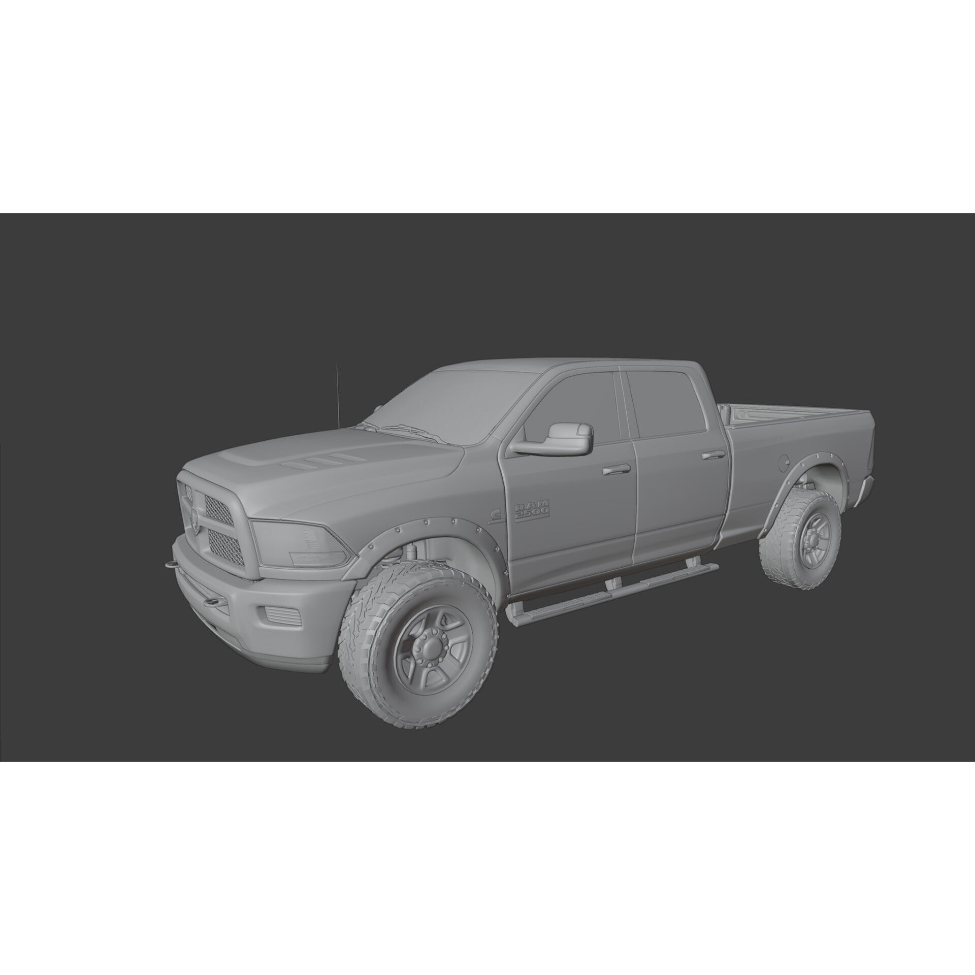 Dodge RAM 2500 Laramie - Low-Poly Game-Ready 3D Model - View 34