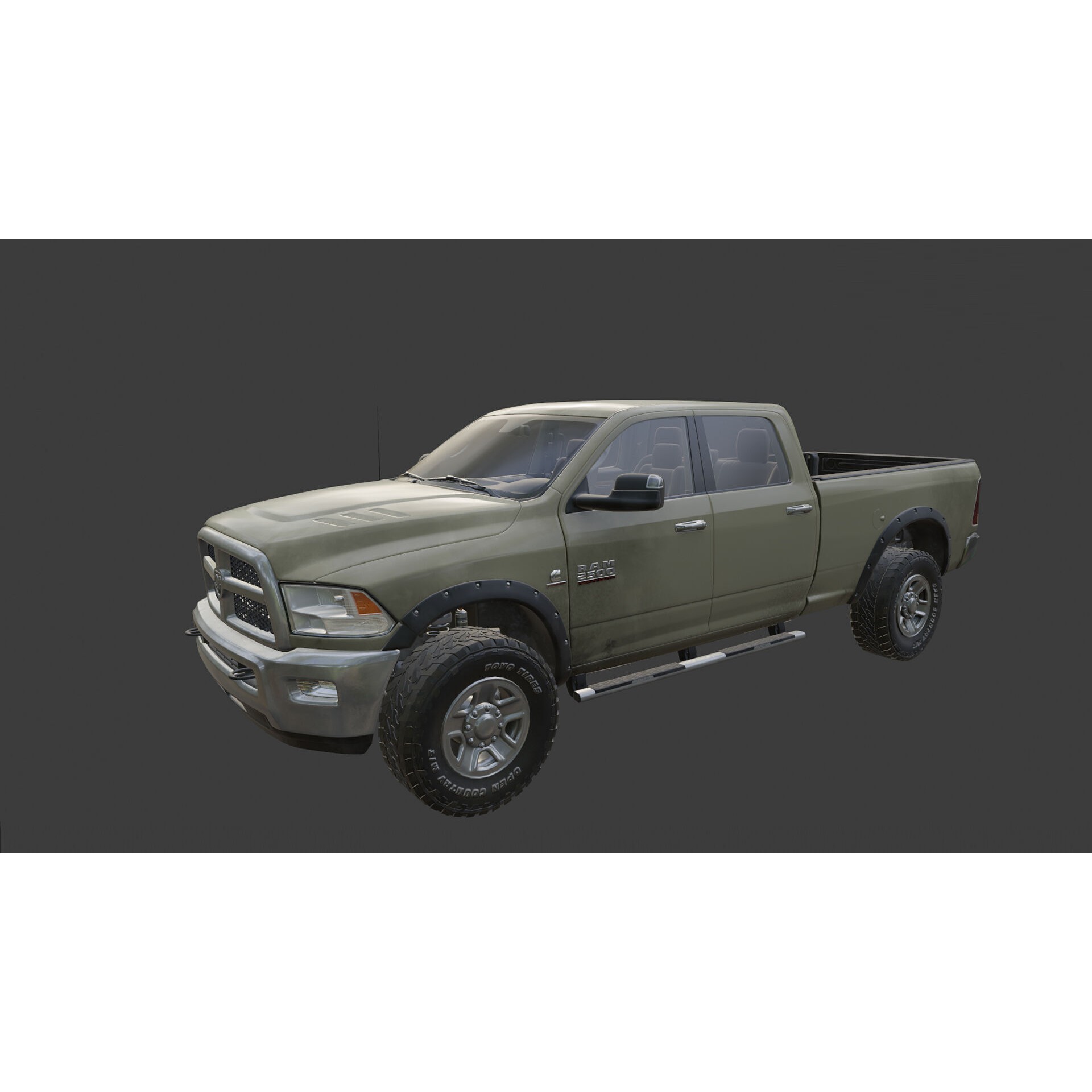 Dodge RAM 2500 Laramie - Low-Poly Game-Ready 3D Model - View 35