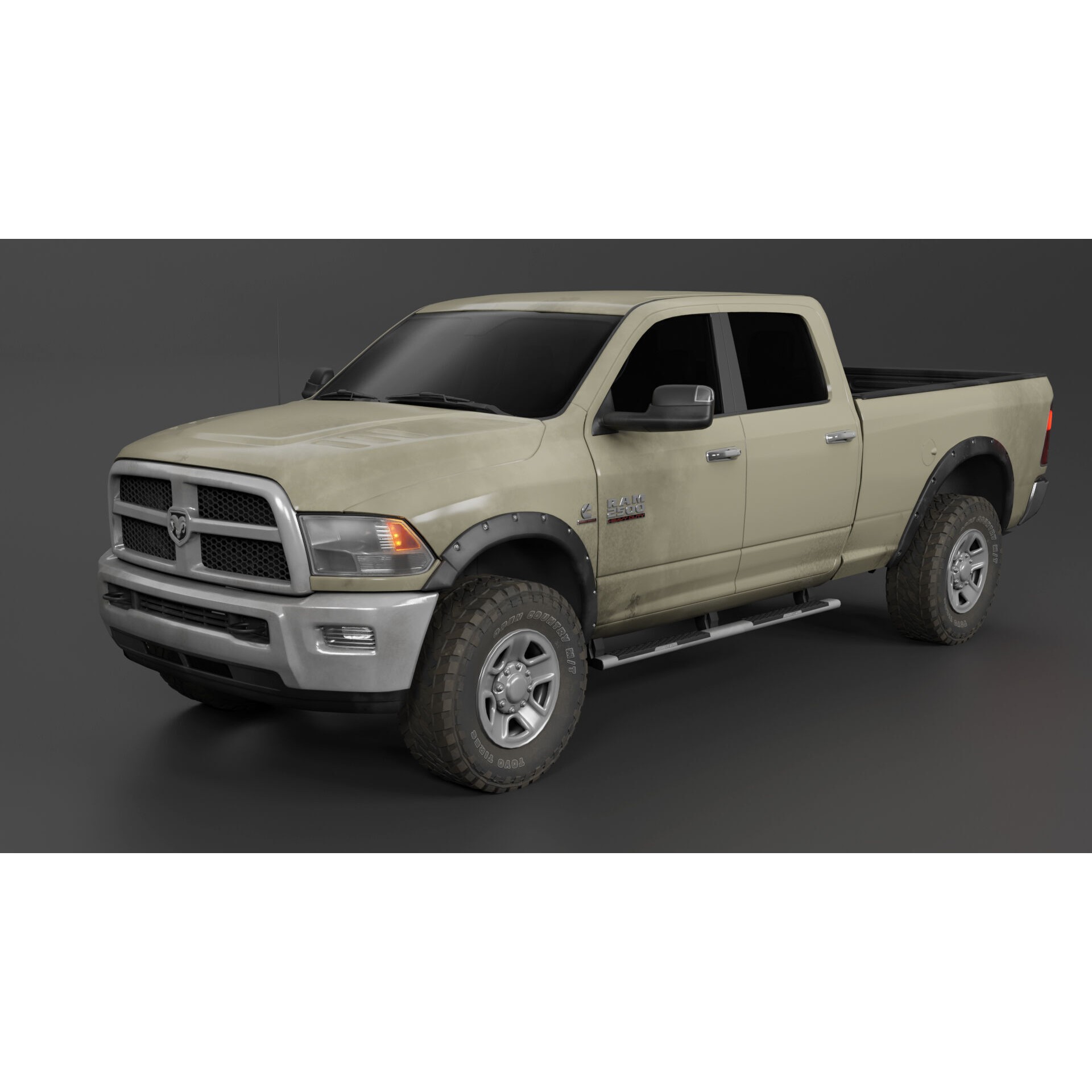 Dodge RAM 2500 Laramie - Low-Poly Game-Ready 3D Model - View 5