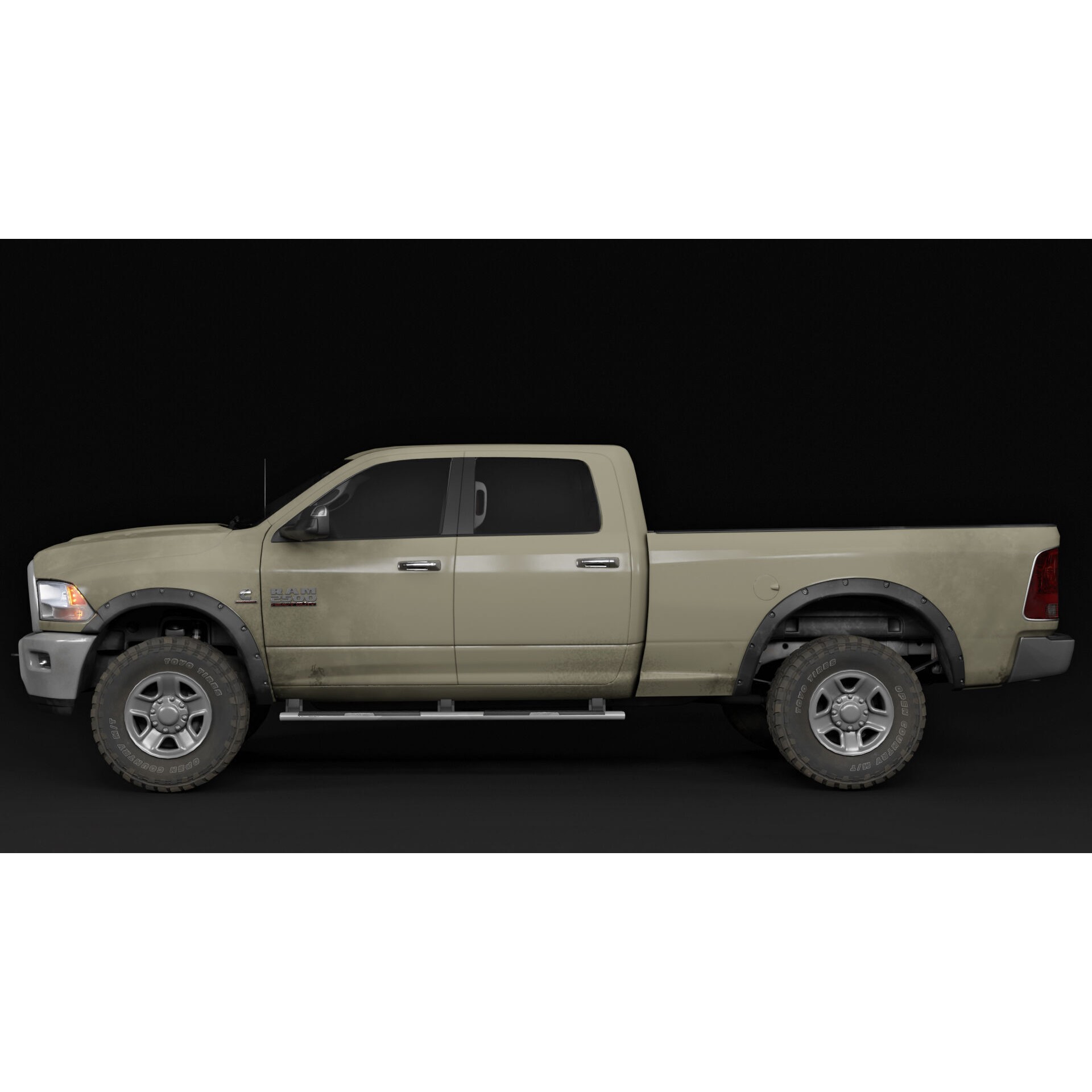 Dodge RAM 2500 Laramie - Low-Poly Game-Ready 3D Model - View 7