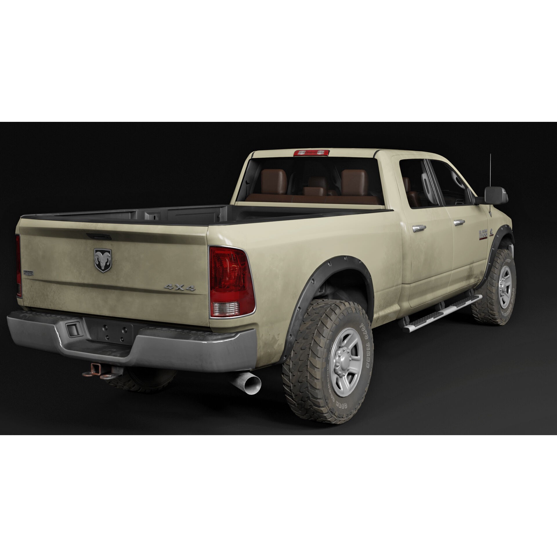 Dodge RAM 2500 Laramie - Low-Poly Game-Ready 3D Model - View 8