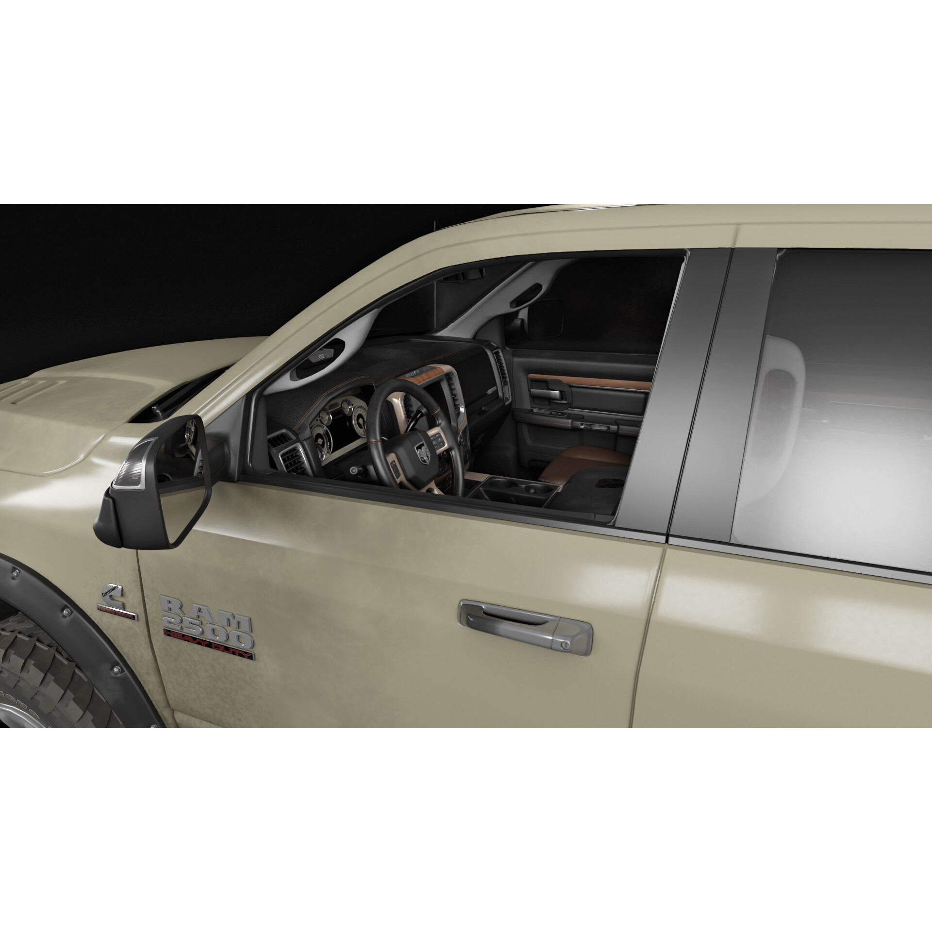 Dodge RAM 2500 Laramie - Low-Poly Game-Ready 3D Model - View 9