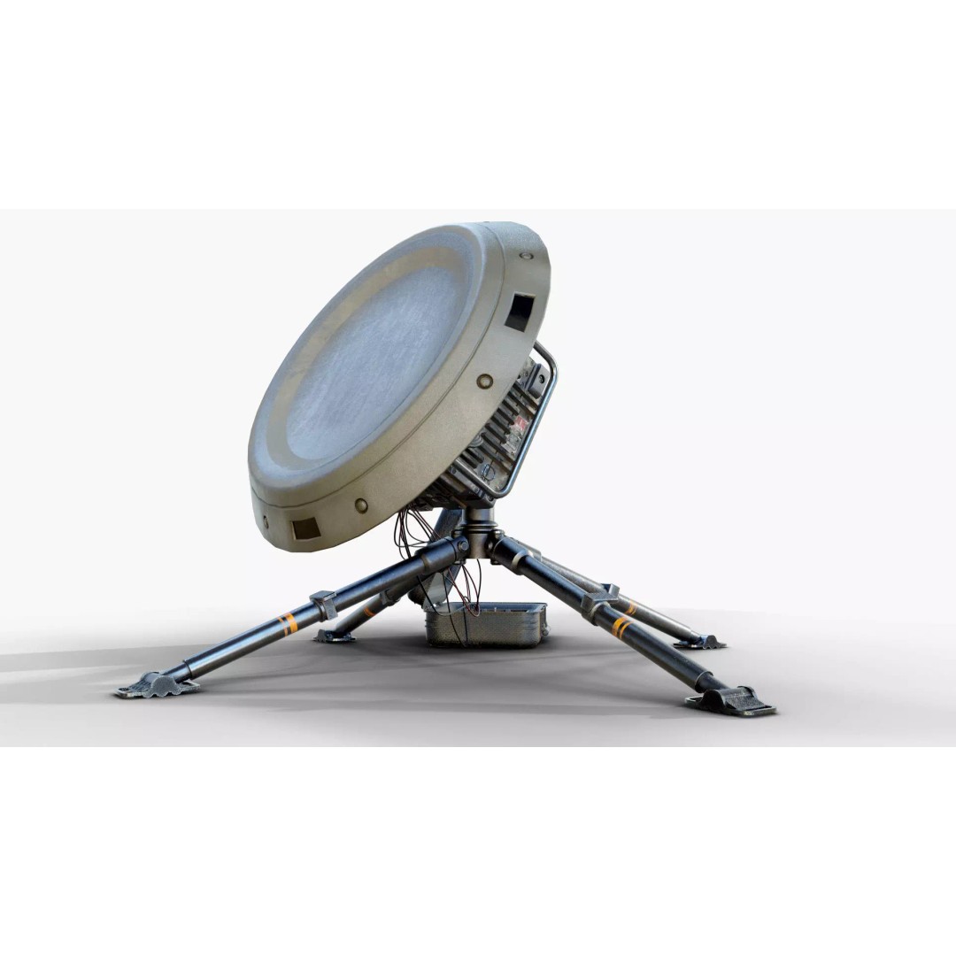 Portable Satellite Antenna 3D Model – Low Poly PBR Game Asset, FBX - View 2