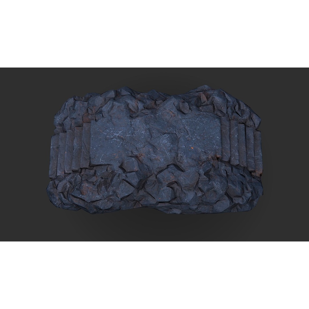 Stone Staircase 3D Model – Low Poly PBR Asset for Games, FBX - View 13