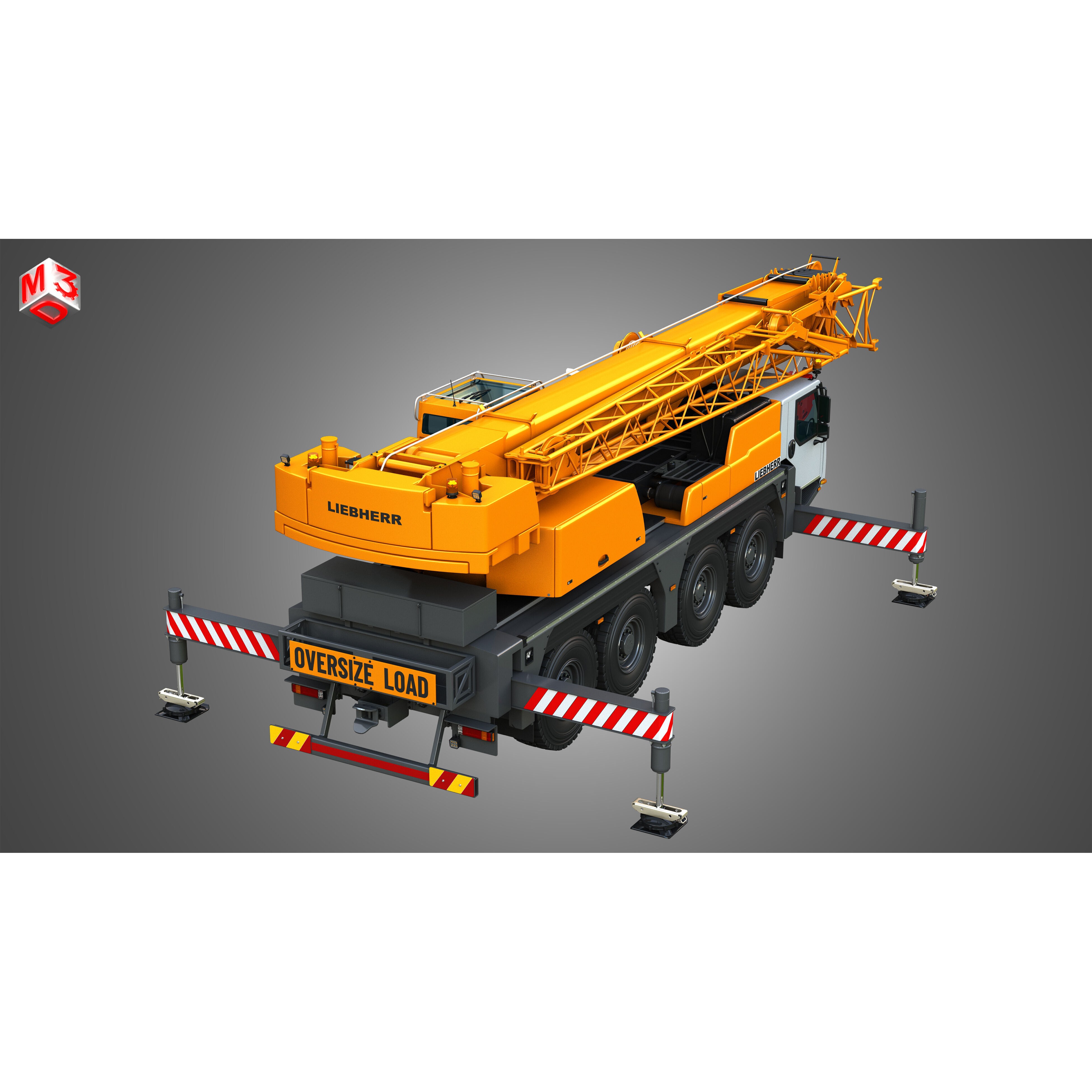 Liebherr LTM 1070-4.2 Mobile Crane - Game-Ready 3D Model
