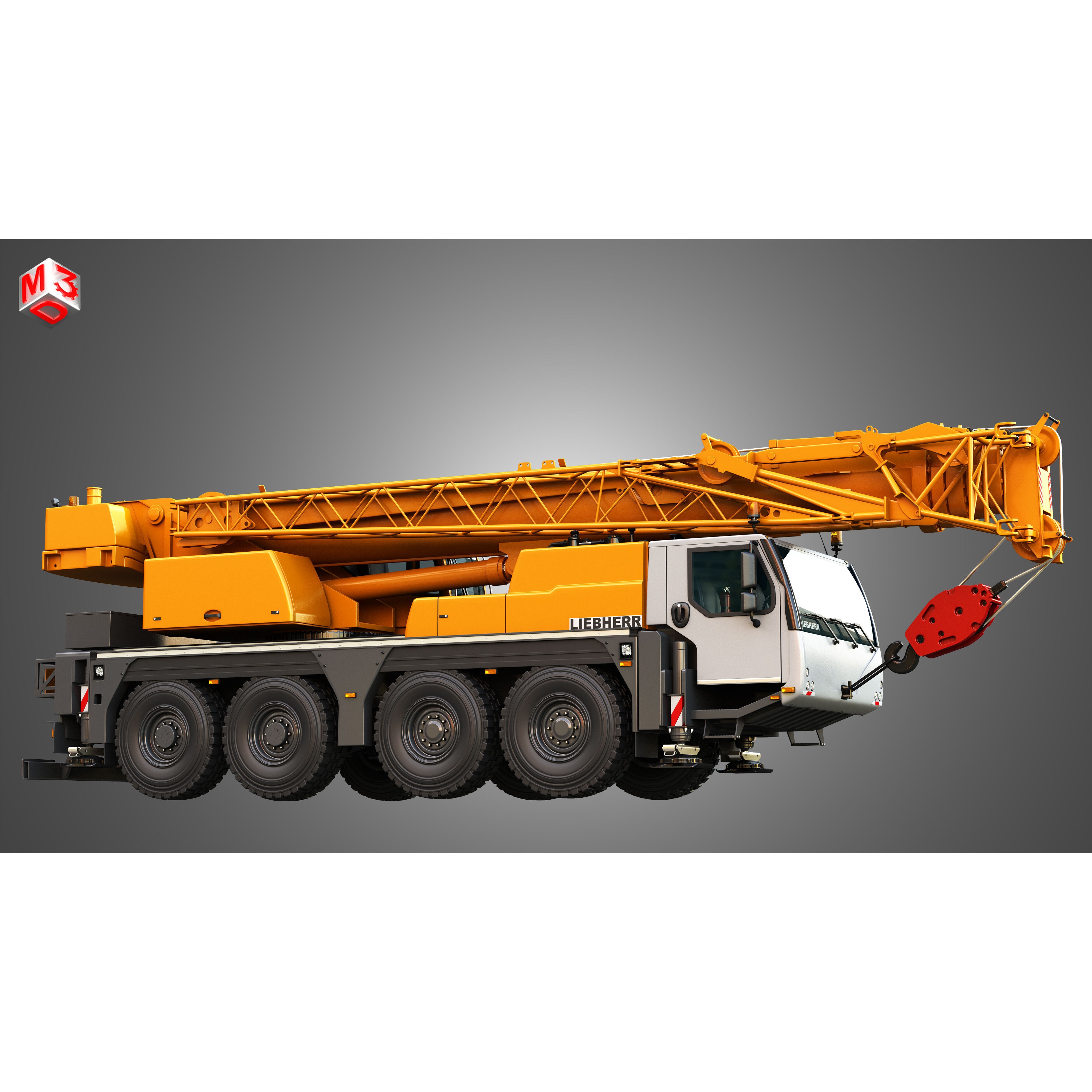 Liebherr LTM 1070-4.2 Mobile Crane - Game-Ready 3D Model - View 10