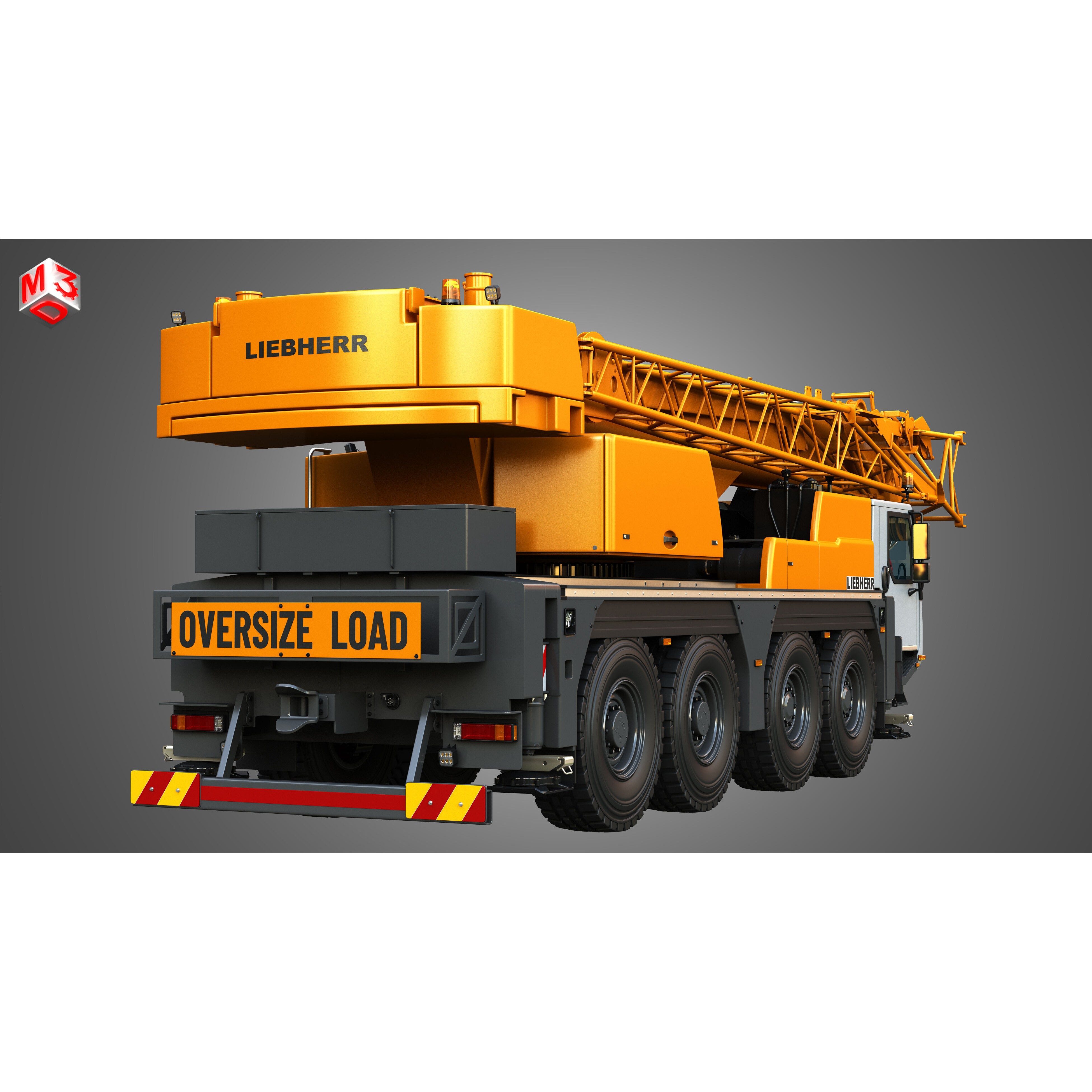 Liebherr LTM 1070-4.2 Mobile Crane - Game-Ready 3D Model - View 13