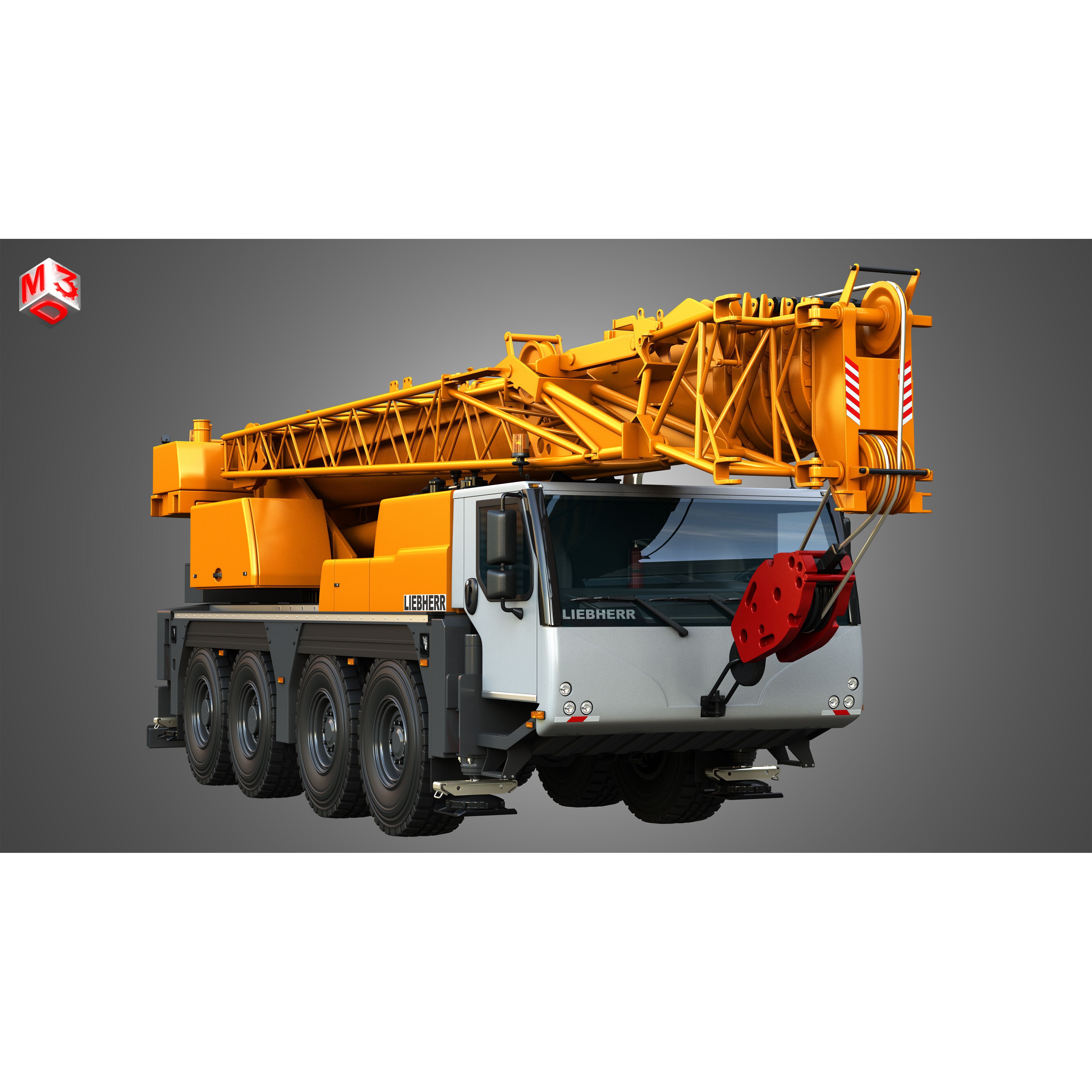 Liebherr LTM 1070-4.2 Mobile Crane - Game-Ready 3D Model - View 14