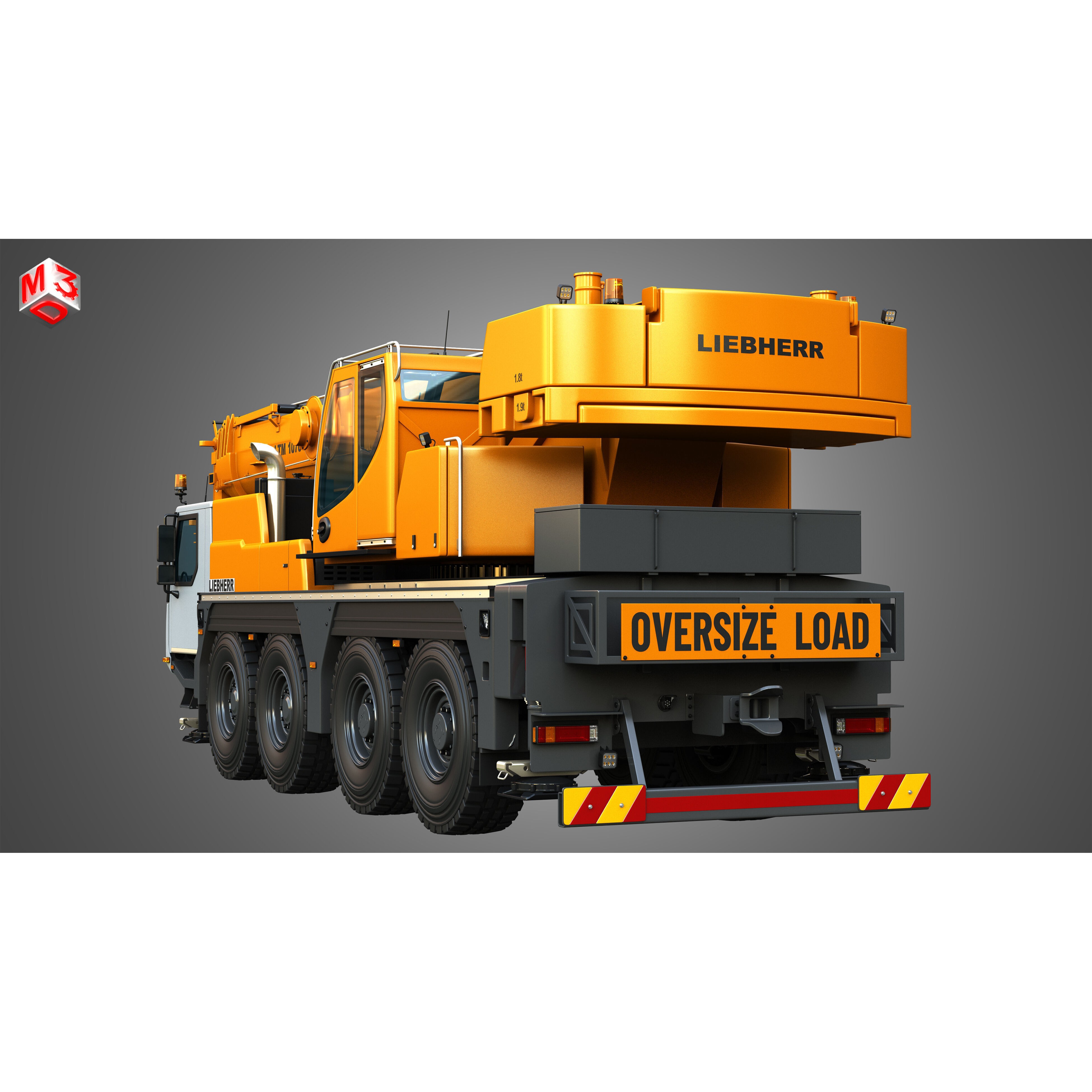 Liebherr LTM 1070-4.2 Mobile Crane - Game-Ready 3D Model - View 15