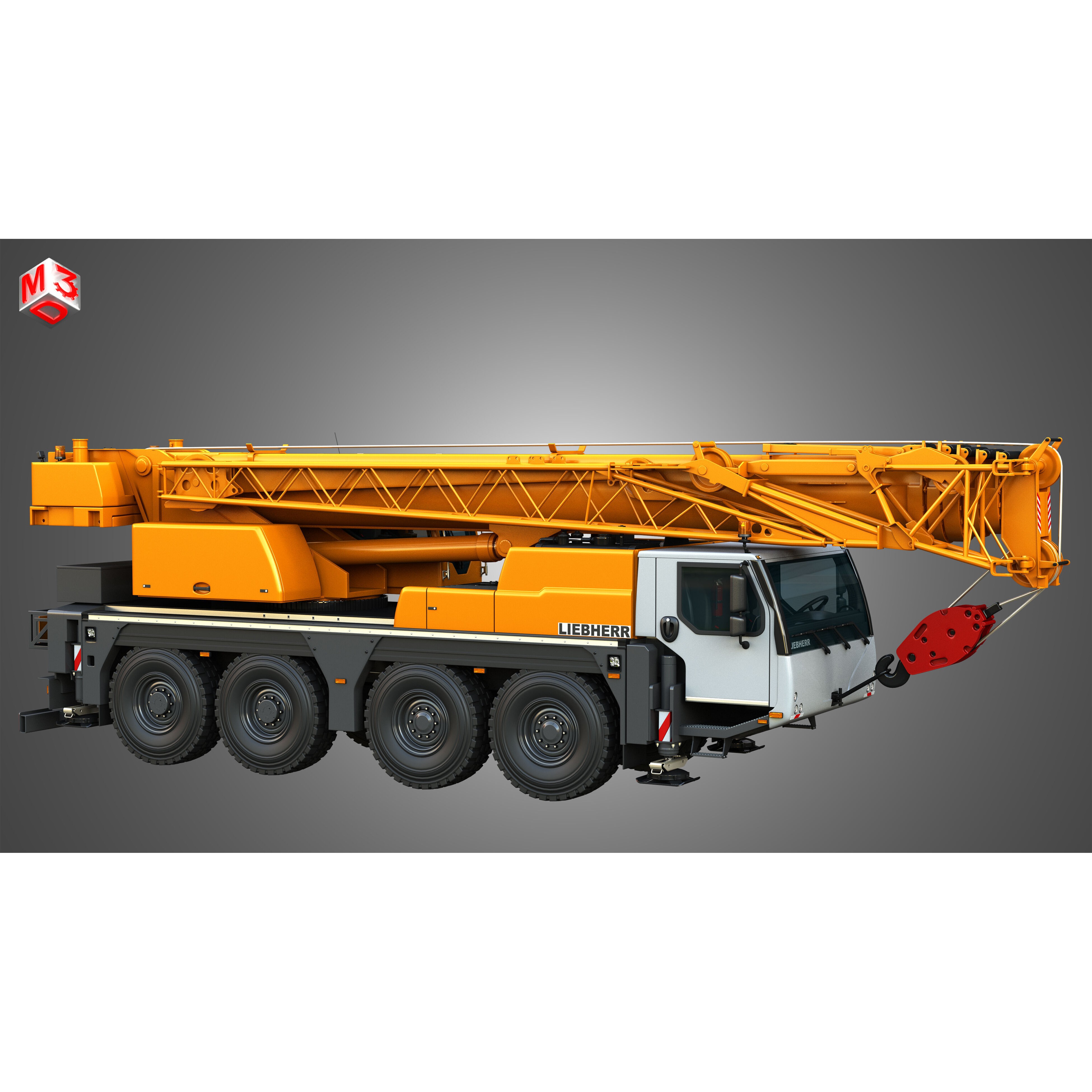 Liebherr LTM 1070-4.2 Mobile Crane - Game-Ready 3D Model - View 18