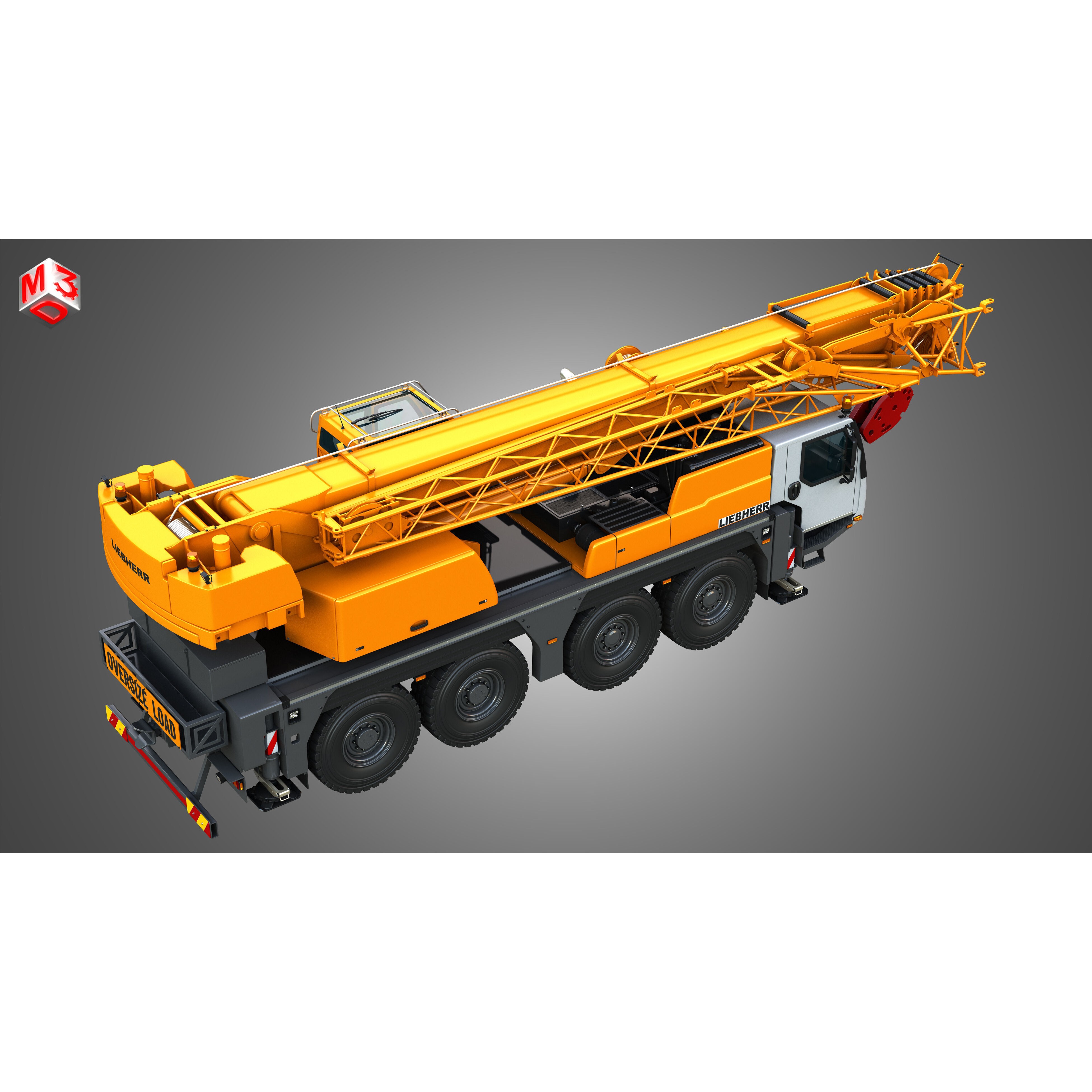 Liebherr LTM 1070-4.2 Mobile Crane - Game-Ready 3D Model - View 21