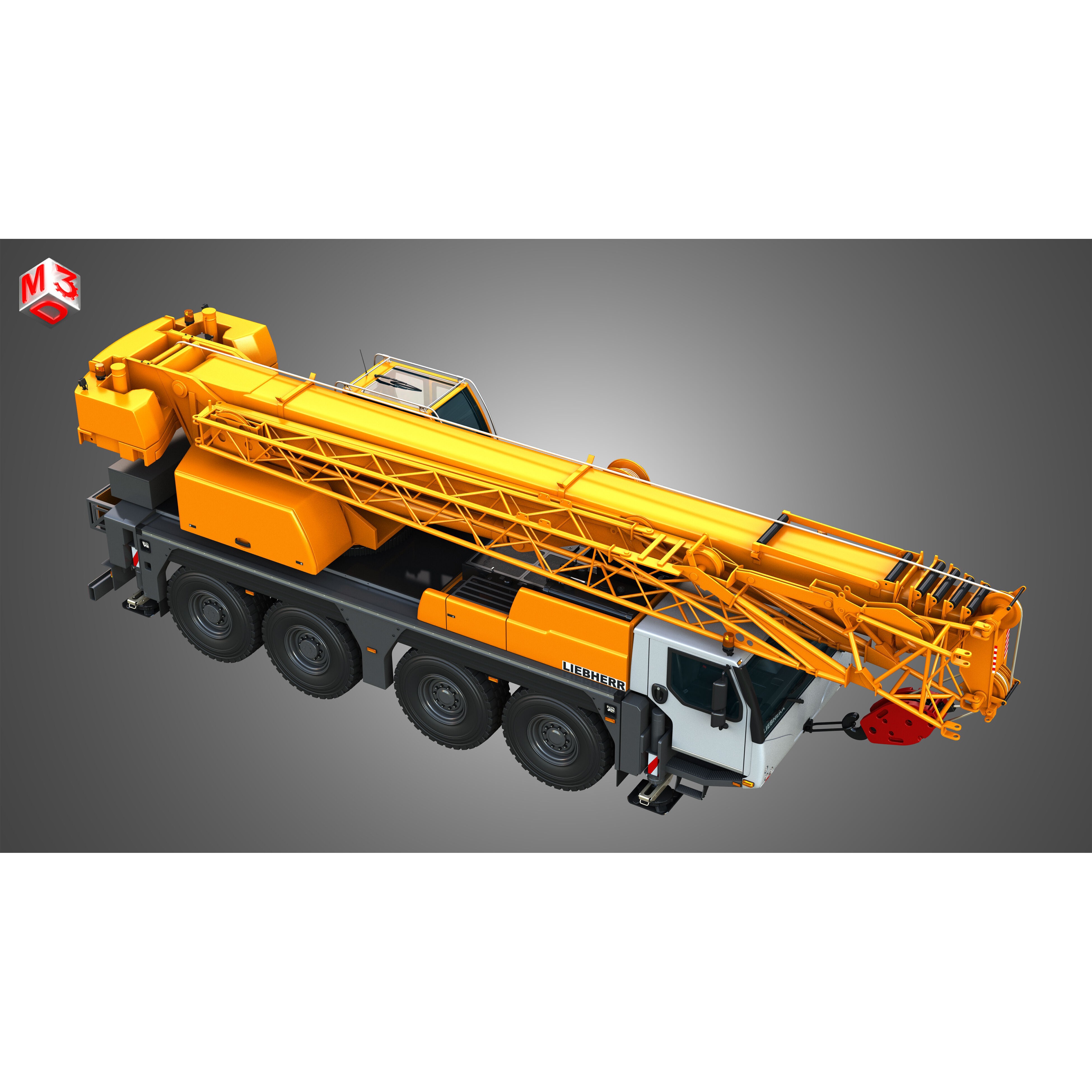 Liebherr LTM 1070-4.2 Mobile Crane - Game-Ready 3D Model - View 22