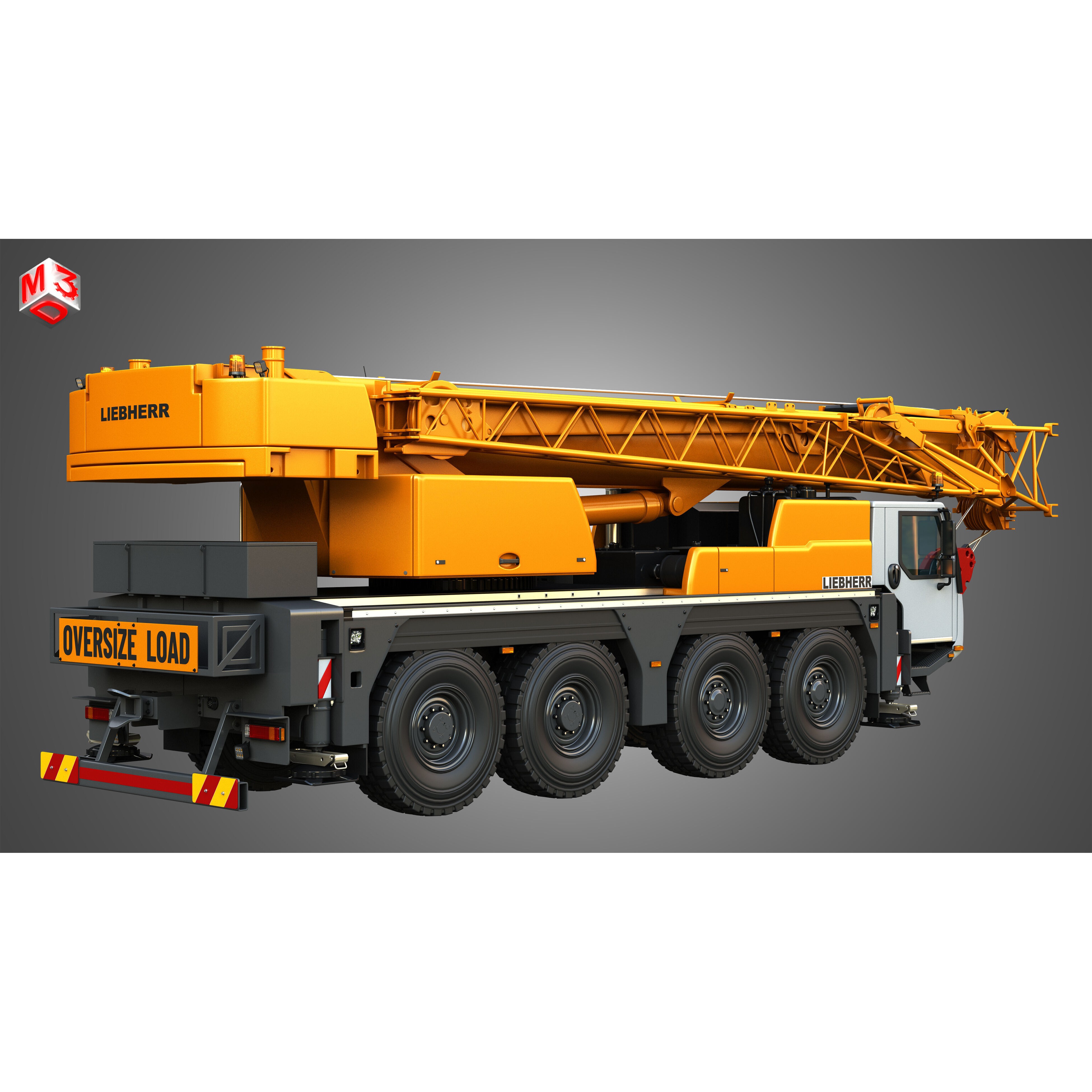Liebherr LTM 1070-4.2 Mobile Crane - Game-Ready 3D Model - View 3